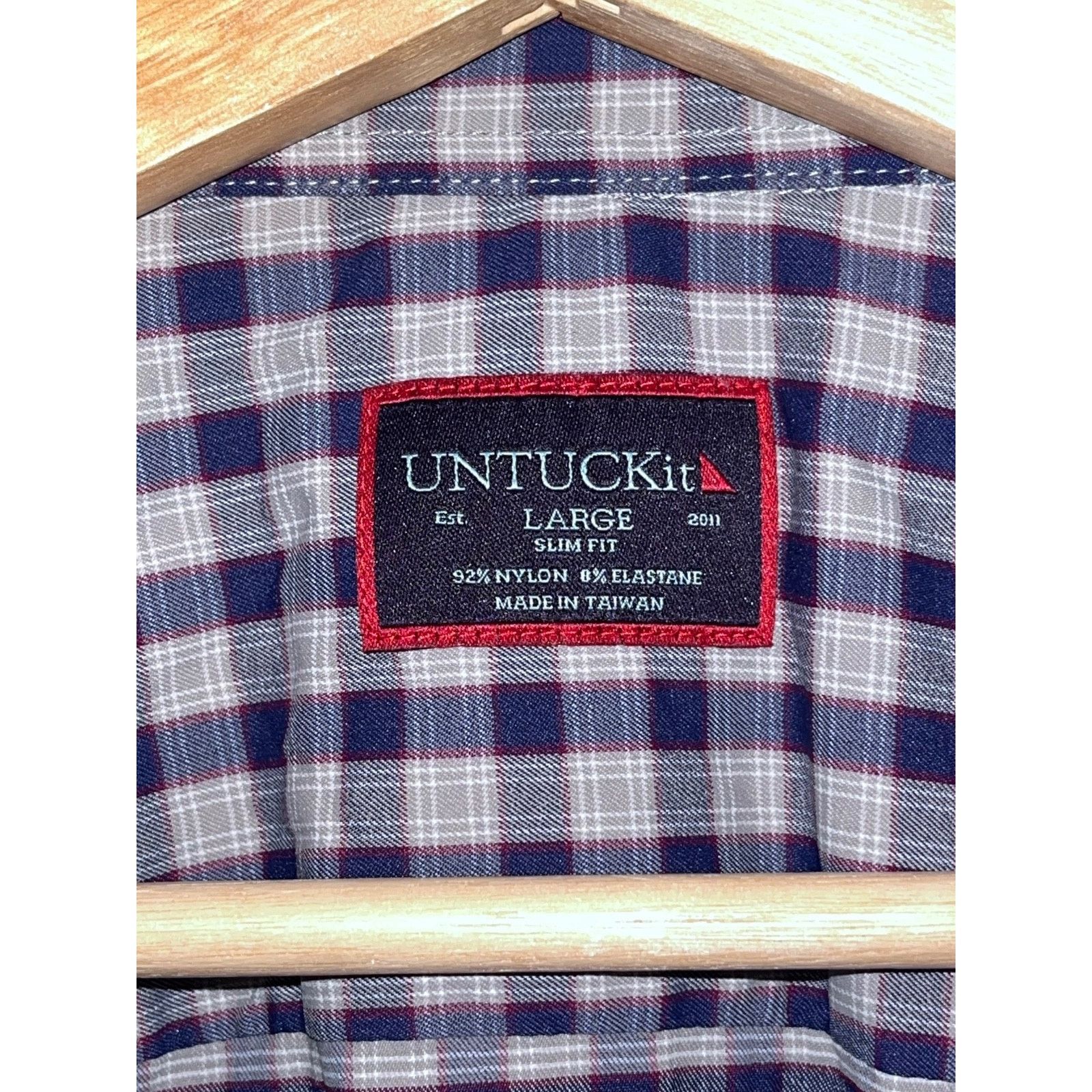 UNTUCKit UNTUCKit Egrivin Slim Fit Long Sleeve Check Shirt Sz L Plaid Size US L / EU 52-54 / 3 - 4 Thumbnail