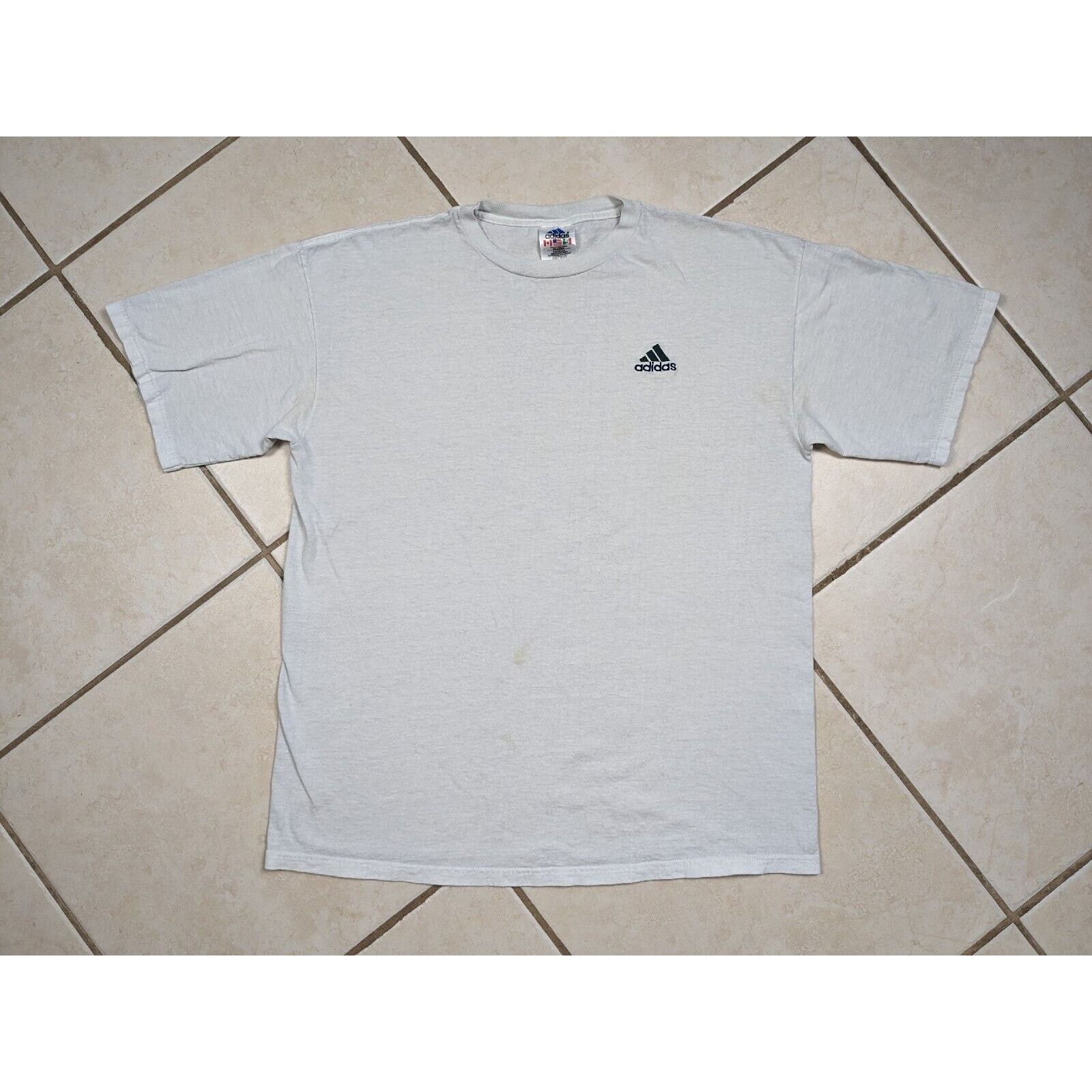Adidas Vtg 90s Adidas T Shirt L Embroidered Three Stripe Logo USA Size US L / EU 52-54 / 3 - 1 Thumbnail