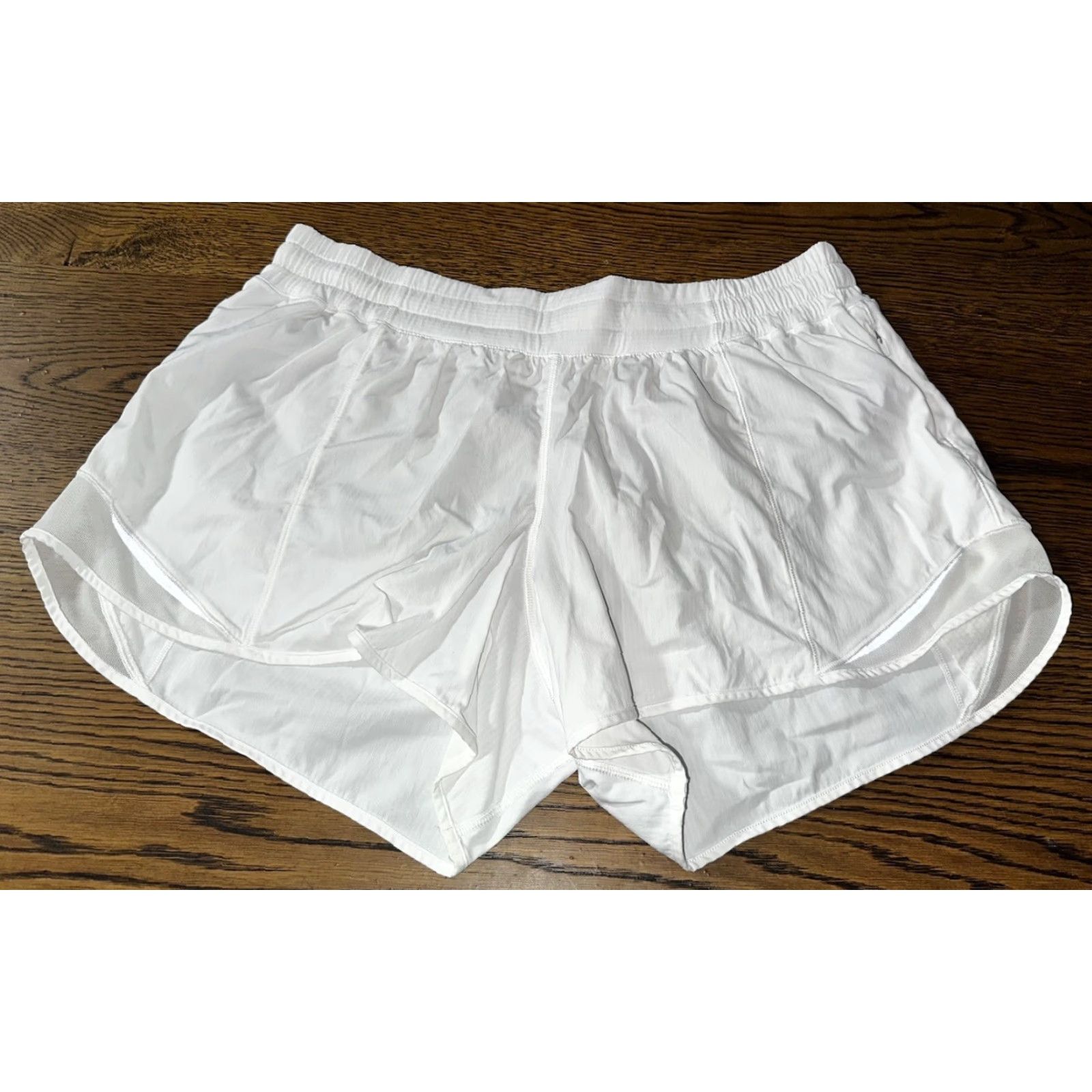 Lululemon Lululemon Short II 3.5” Womens 12 White Lined Running Gym & Training Athletic Shorts Size 34" / US 12 / IT 48 - 2 Thumbnail