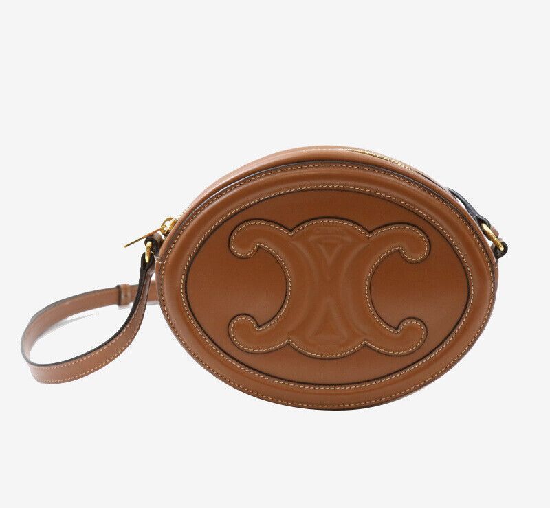 Oval Pulse Crossbody Bag Brown, Women's