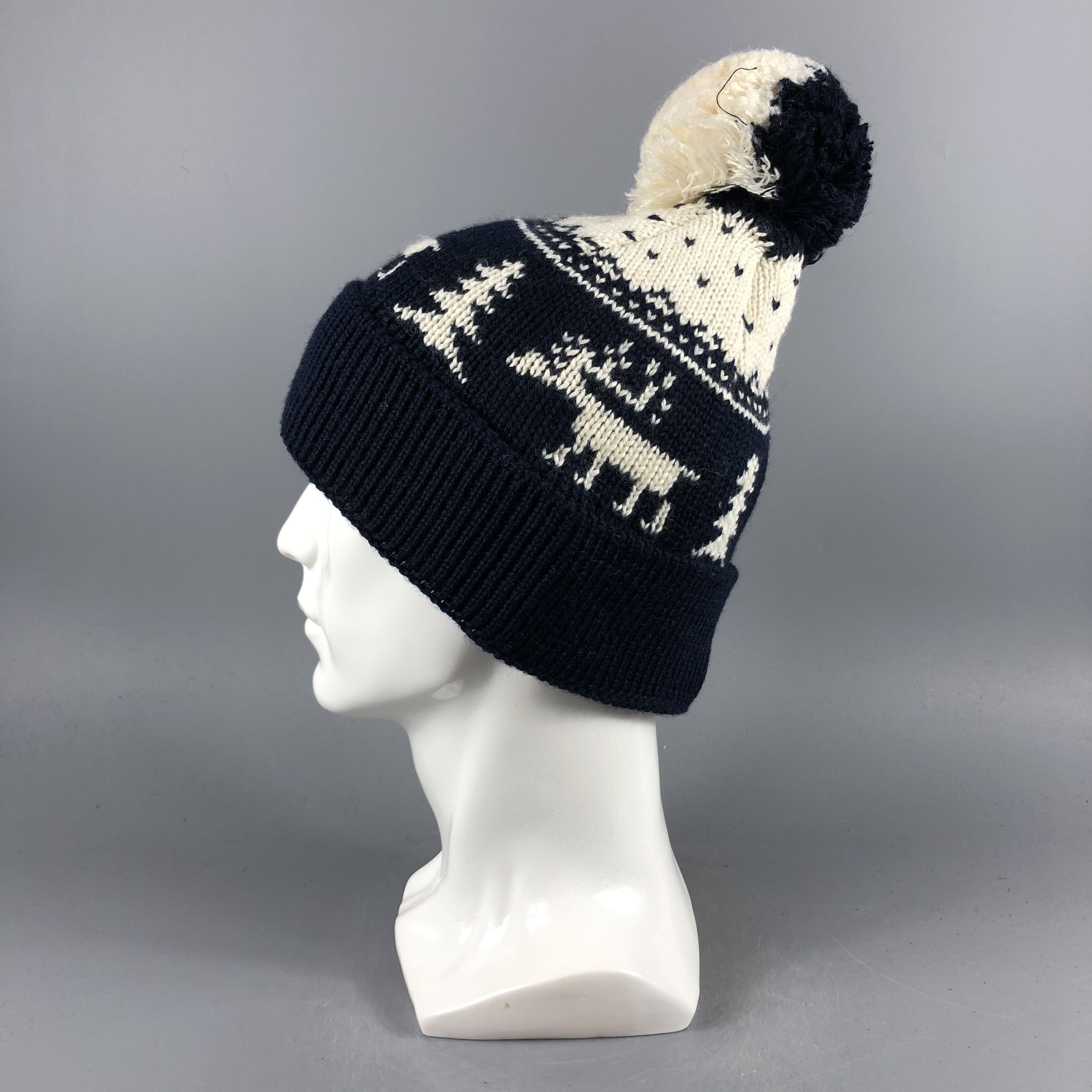 Journal Standard × Vintage Journal Standard Fair Isle Beanie Snow Hat Snow Cap -D1242 Size ONE SIZE - 1 Thumbnail