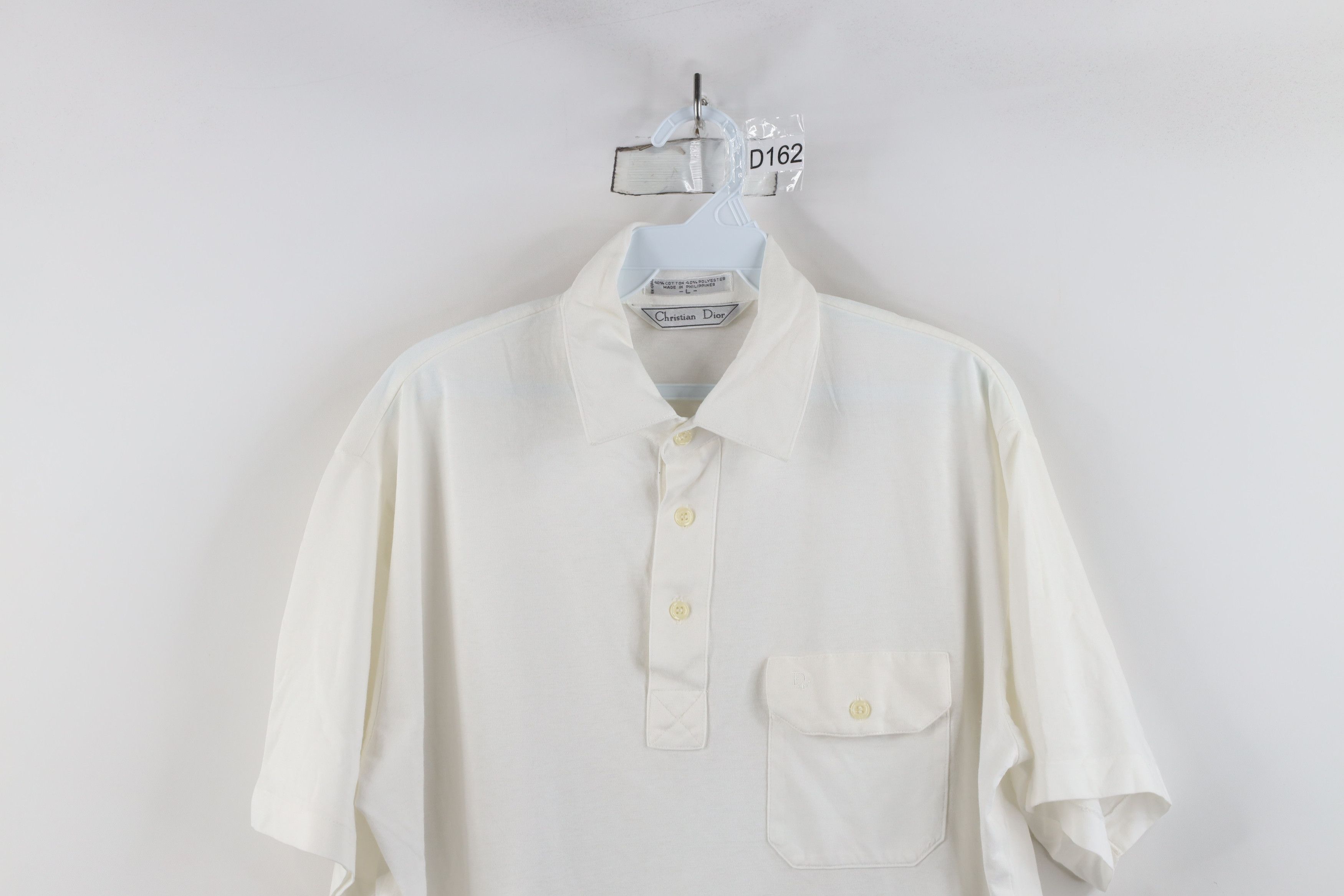 Christian Dior Monsieur × Vintage Vintage 80s 90s Christian Dior Knit Golf Polo Shirt White Size US L / EU 52-54 / 3 - 2 Thumbnail