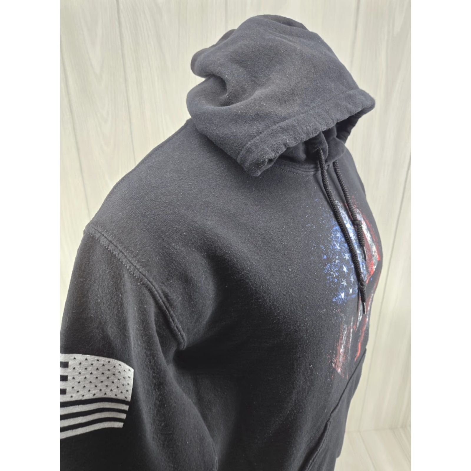Vintage Grunt Style American Spartan Pullover Hoodie Black Size S Mens Hooded Pockets Graphic Print USA Size US S / EU 44-46 / 1 - 7 Thumbnail
