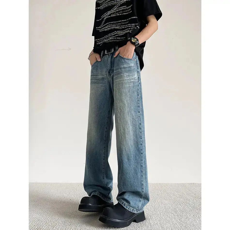 Japanese Brand Retro loose wide leg slightly flared jeans Size US 30 / EU 46 - 2 Thumbnail