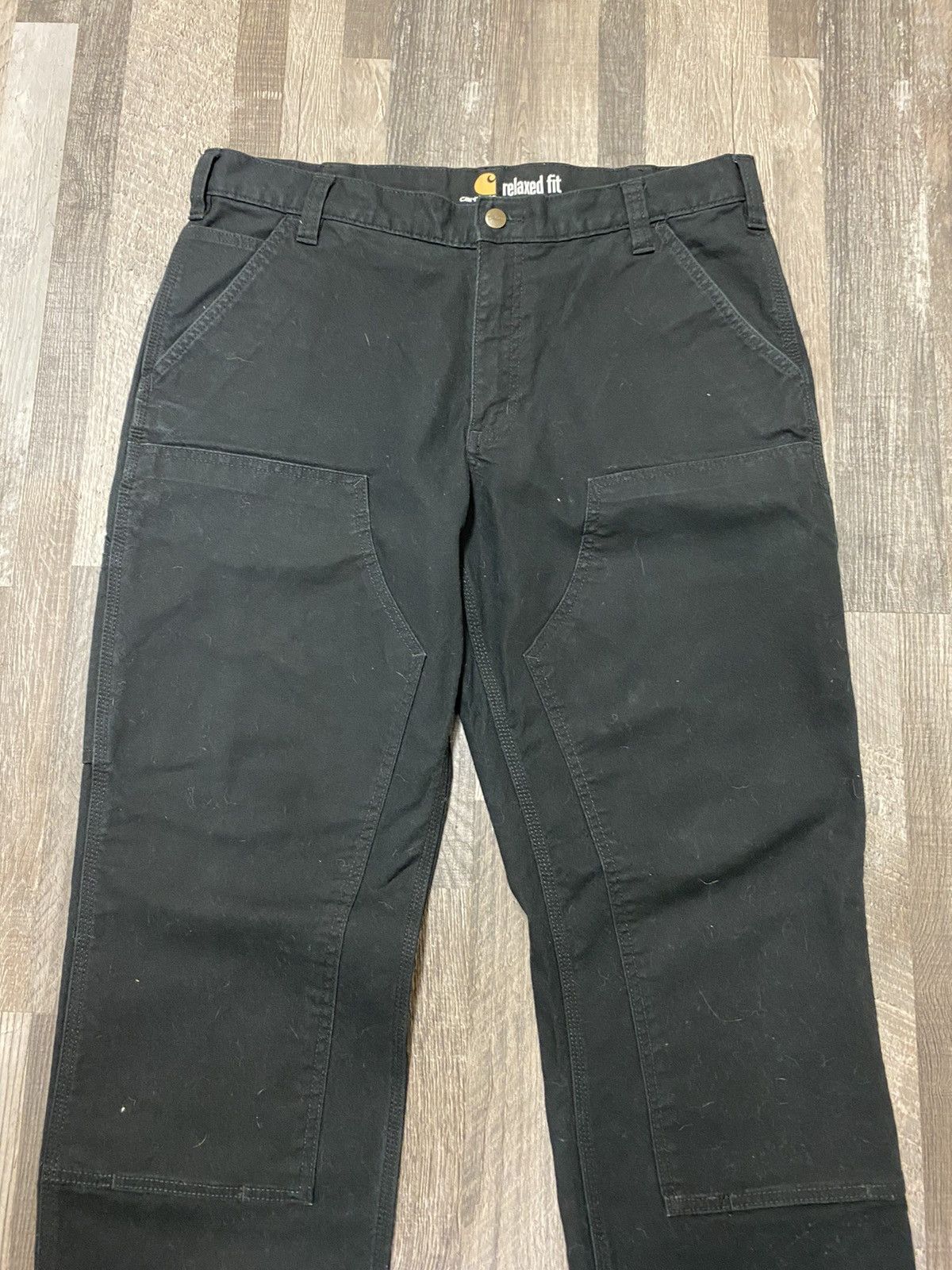 Carhartt × Vintage Vintage Black Carhartt Double Knee Carhartt Pants Size US 36 / EU 52 - 2 Thumbnail