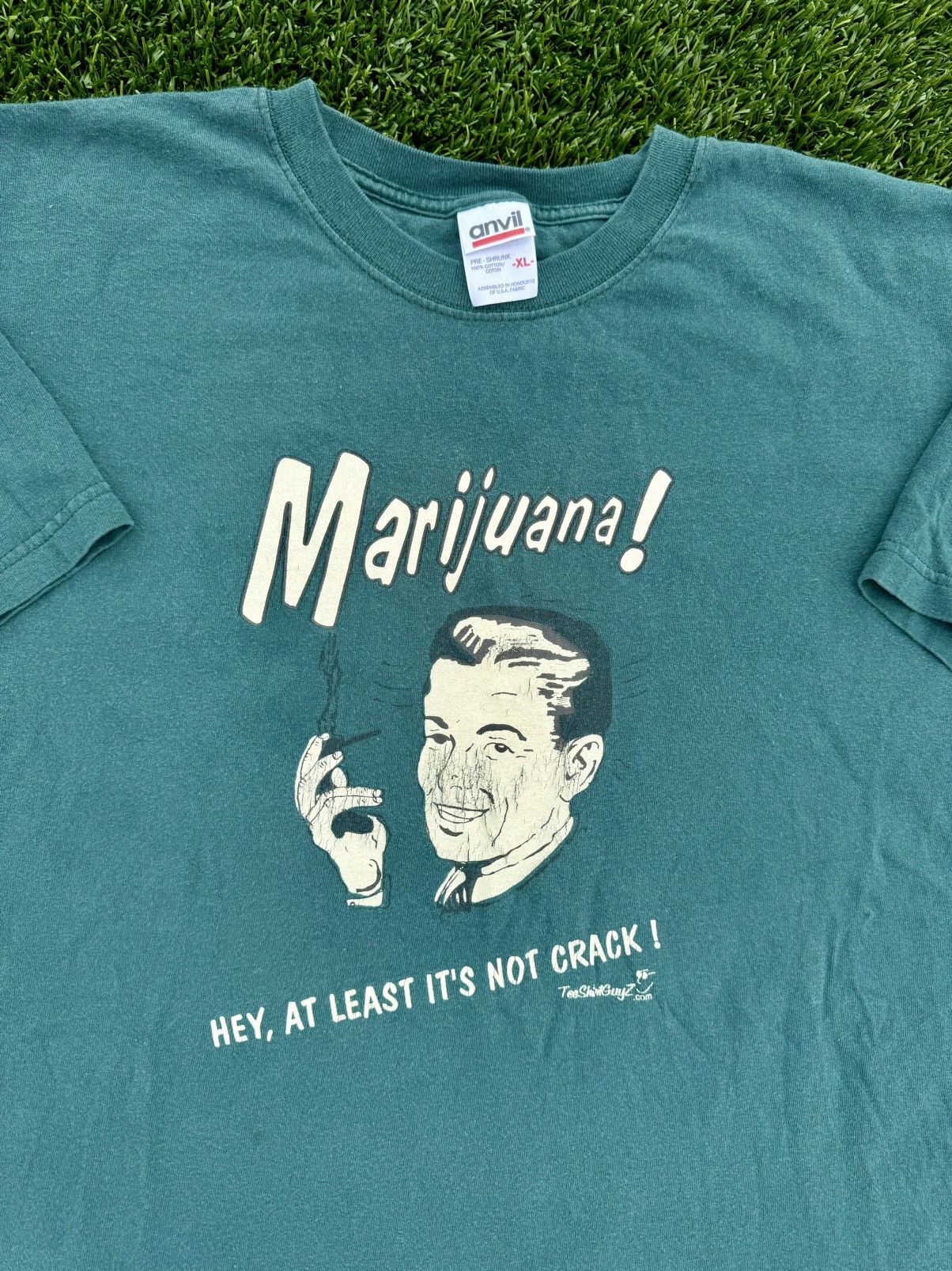 Rap Tees × Vintage Vintage Marijuana Weed Smoke Stoner 420 Humor T-Shirt Size US XL / EU 56 / 4 - 1 Thumbnail
