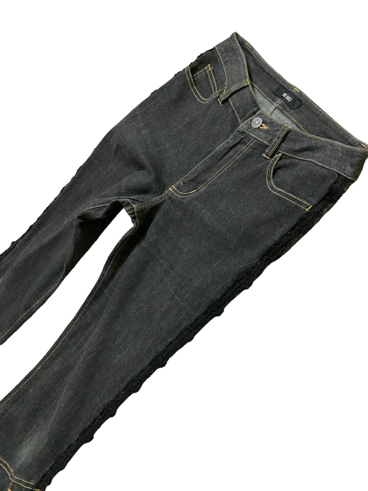 Hysteric Glamour × If Six Was Nine × Japanese Brand Flared Pink House Lace button Leg Design Denim Pant Size US 26 / EU 42 - 11 Thumbnail