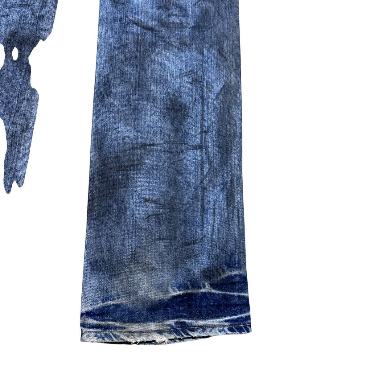 PPFM PPFM Distressed Denim Painted Airbrush Side Striped Jeans Size US 33 - 16 Thumbnail