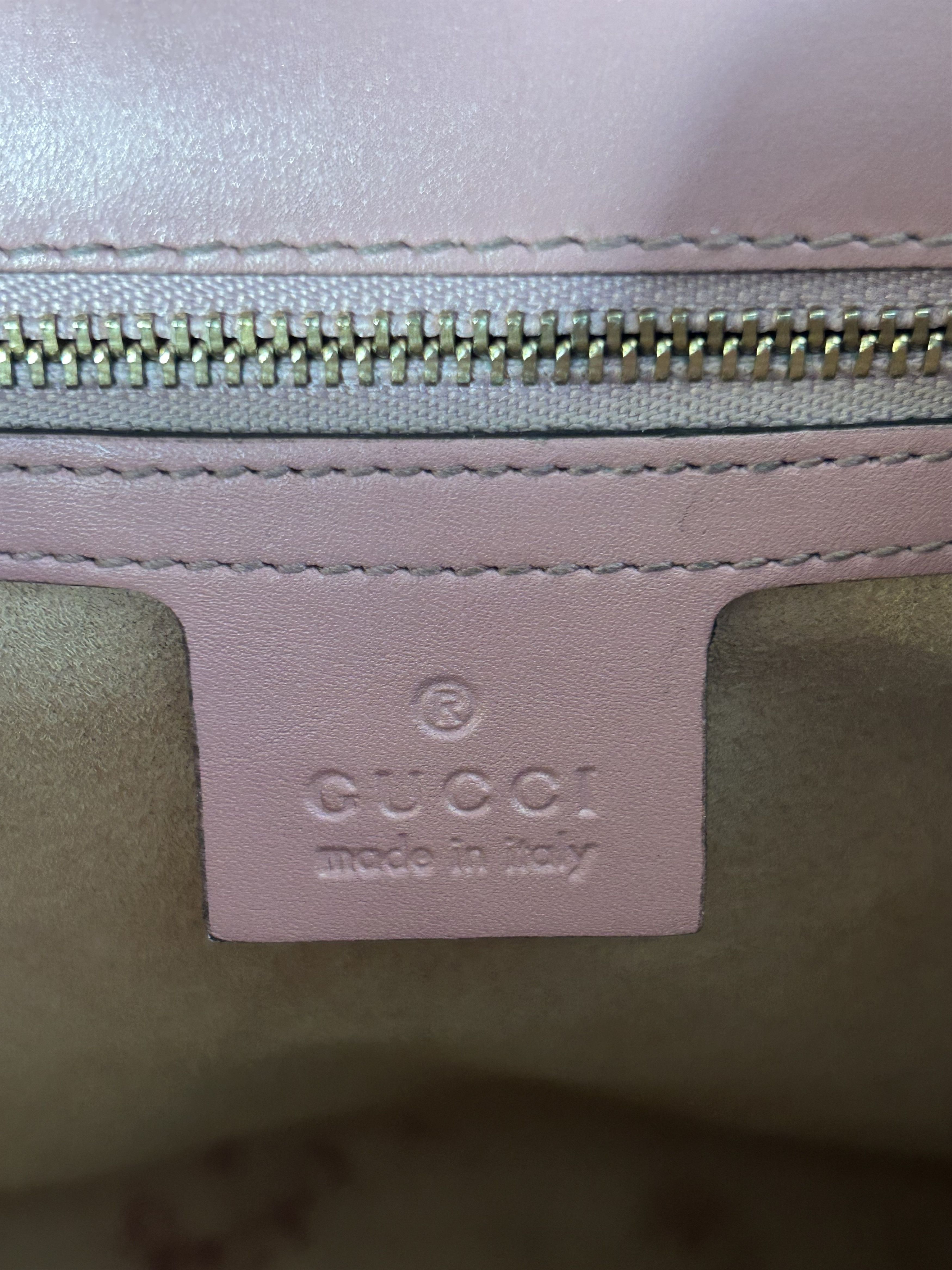 Gucci Gucci Pink Embossed GG Monogram Medium Shoulder Bag Size ONE SIZE - 6 Thumbnail