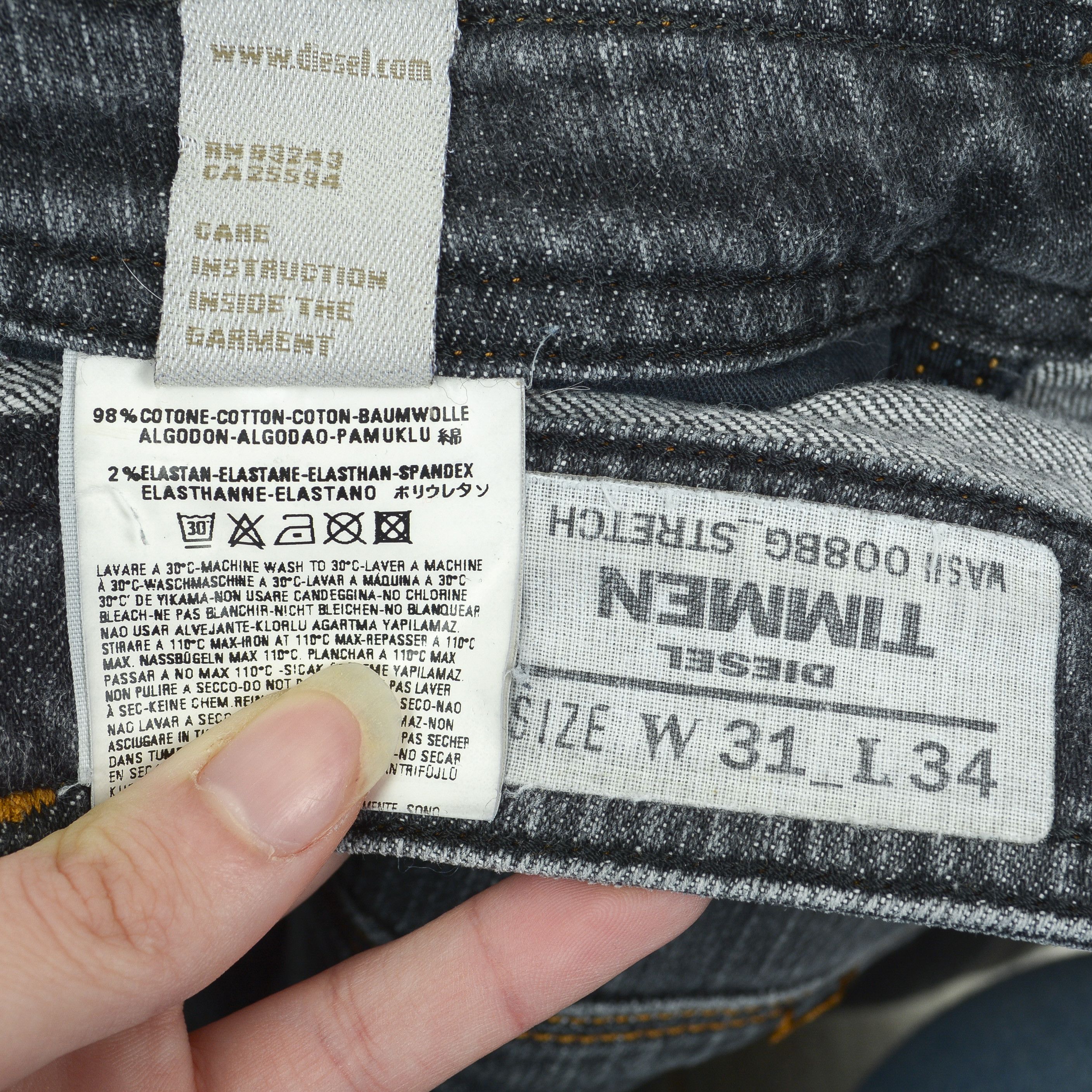 Diesel Timmen W31 L34 Regular Straight Jeans Denim Pants Trousers Size US 31 - 6 Thumbnail