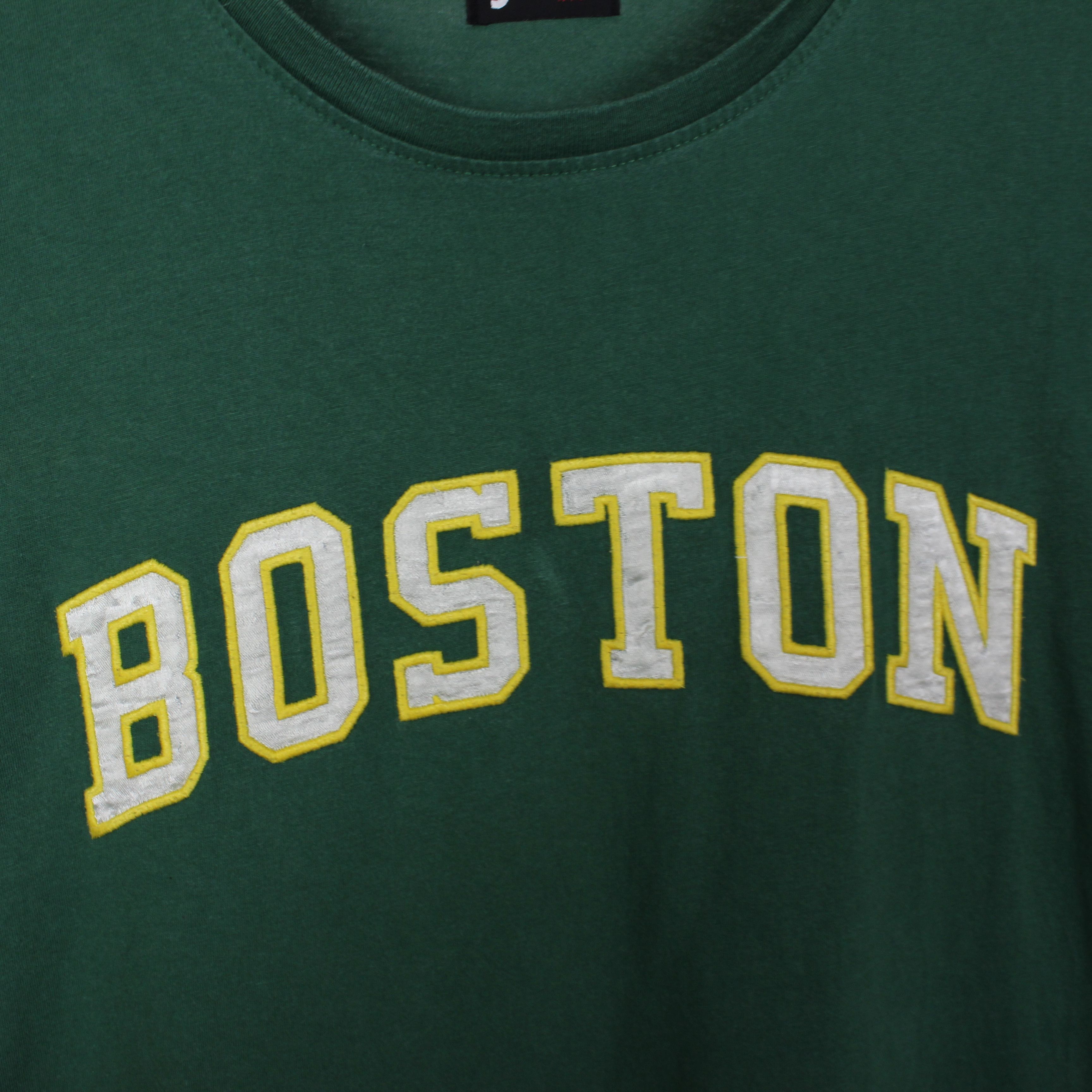 Schott Schott t shirt tee centr logo L XL green cotton Boston Size US XL / EU 56 / 4 - 6 Thumbnail
