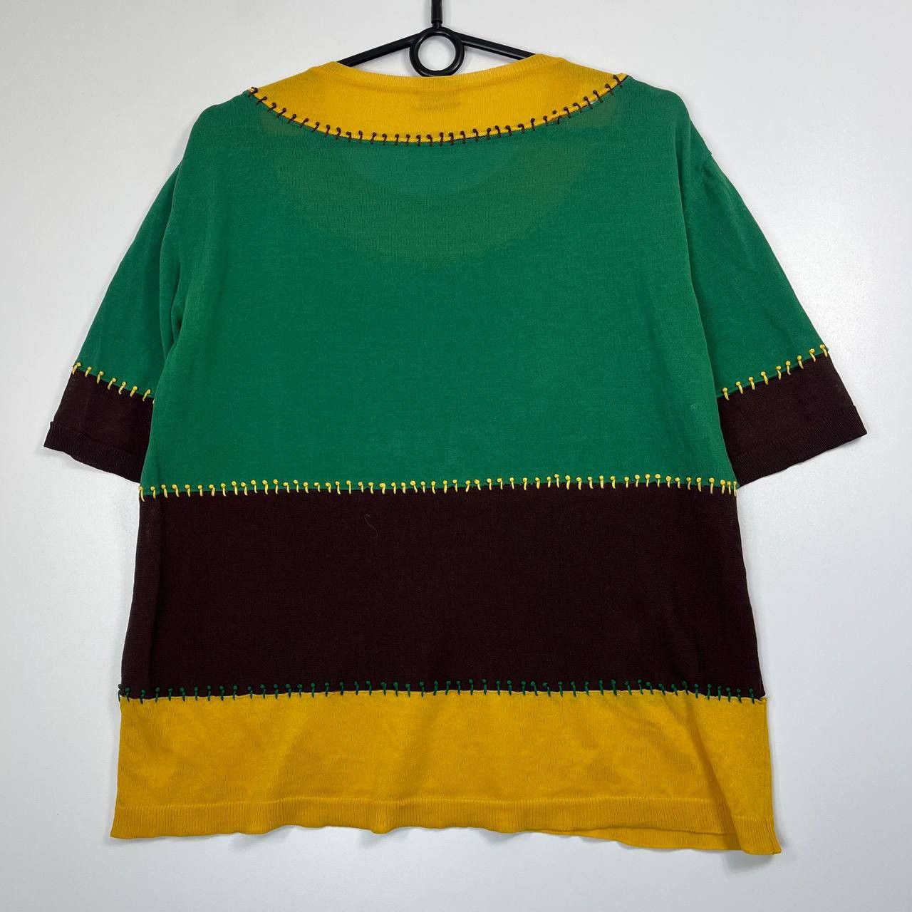 Moschino Moschino Vintage Knit Top Floral Applique Cotton Womens L Size L / US 10 / IT 46 - 5 Thumbnail