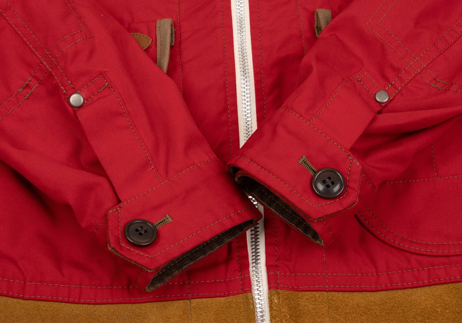 Junya Watanabe Reversible Leather Panel Jacket in Red-Brown, Size XS Size US XS / EU 42 / 0 - 7 Thumbnail