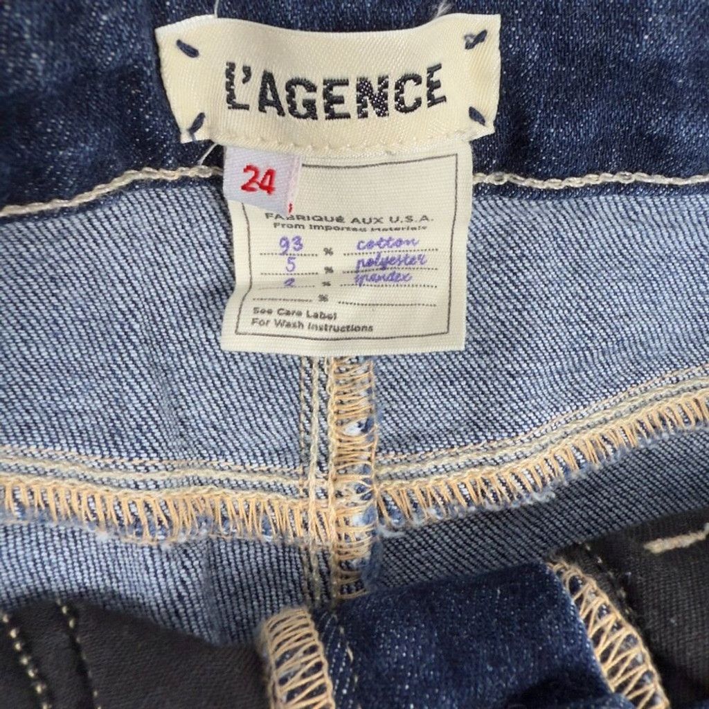 L'AGENCE L'AGENCE Margot High Rise Ankle Cropped Skinny Jeans Size 25 Size 24" / US 00 / IT 34 - 4 Thumbnail