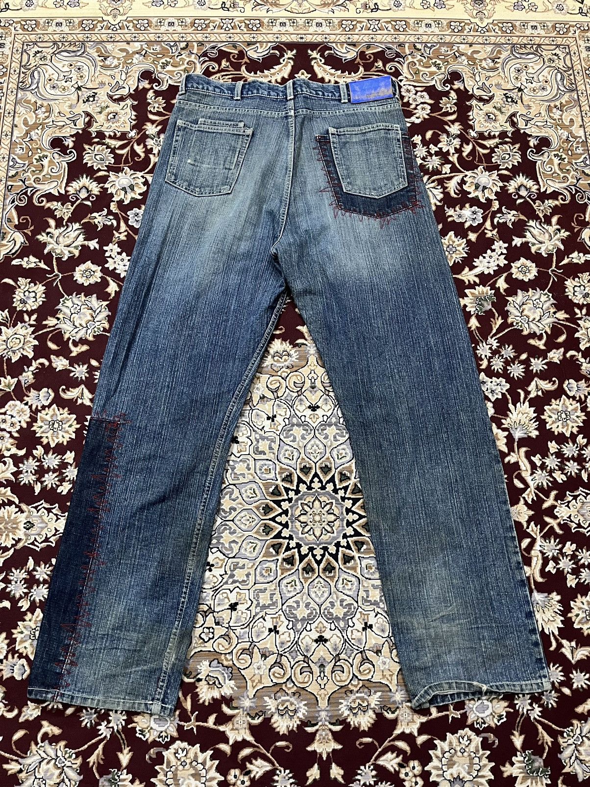 Swagger Swagger Japanese Brand Patchwork Denim Size US 34 / EU 50 - 2 Thumbnail