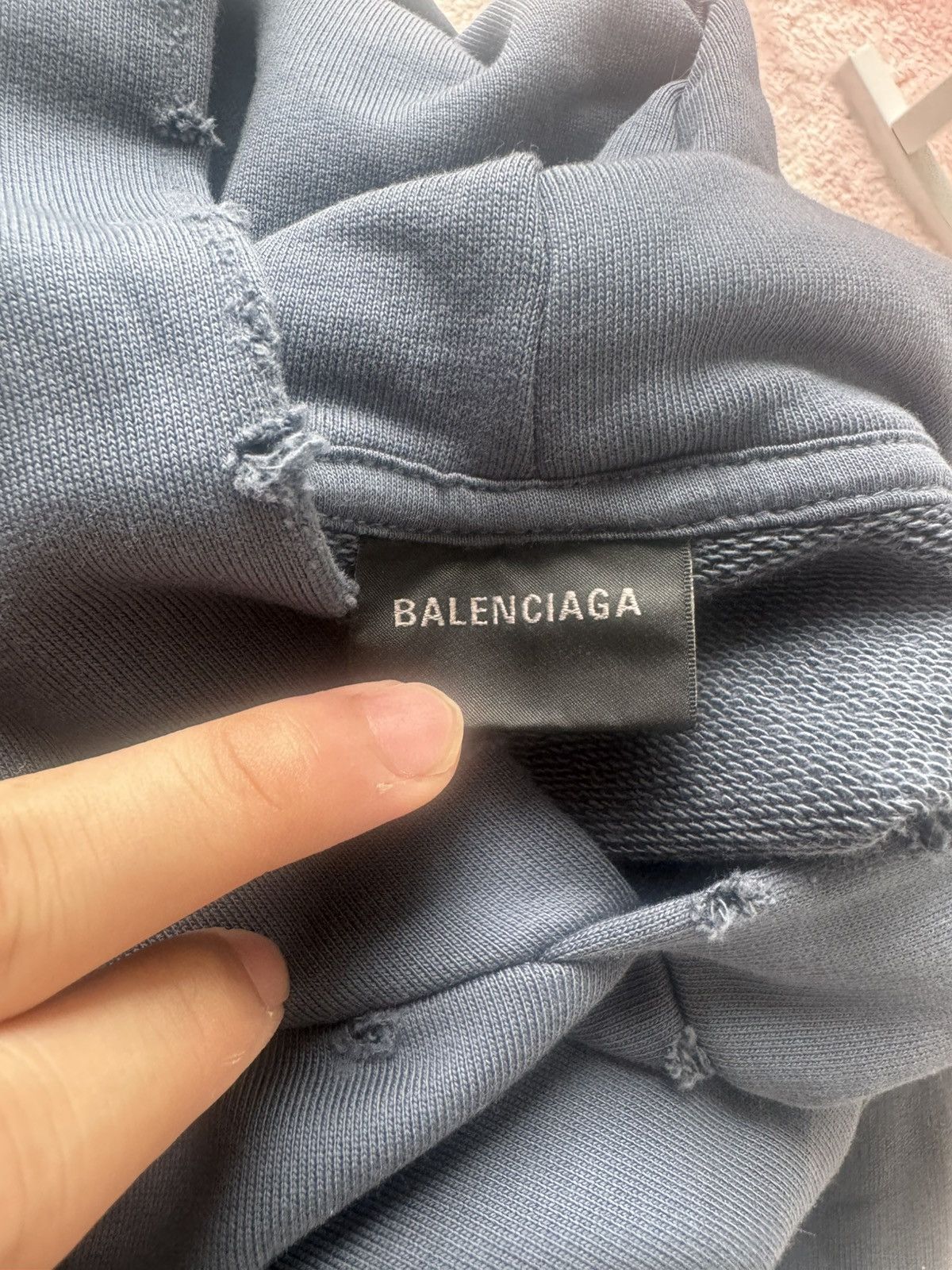 Balenciaga Balenciaga Navy Splash-ink hoodie Size US M / EU 48-50 / 2 - 6 Thumbnail