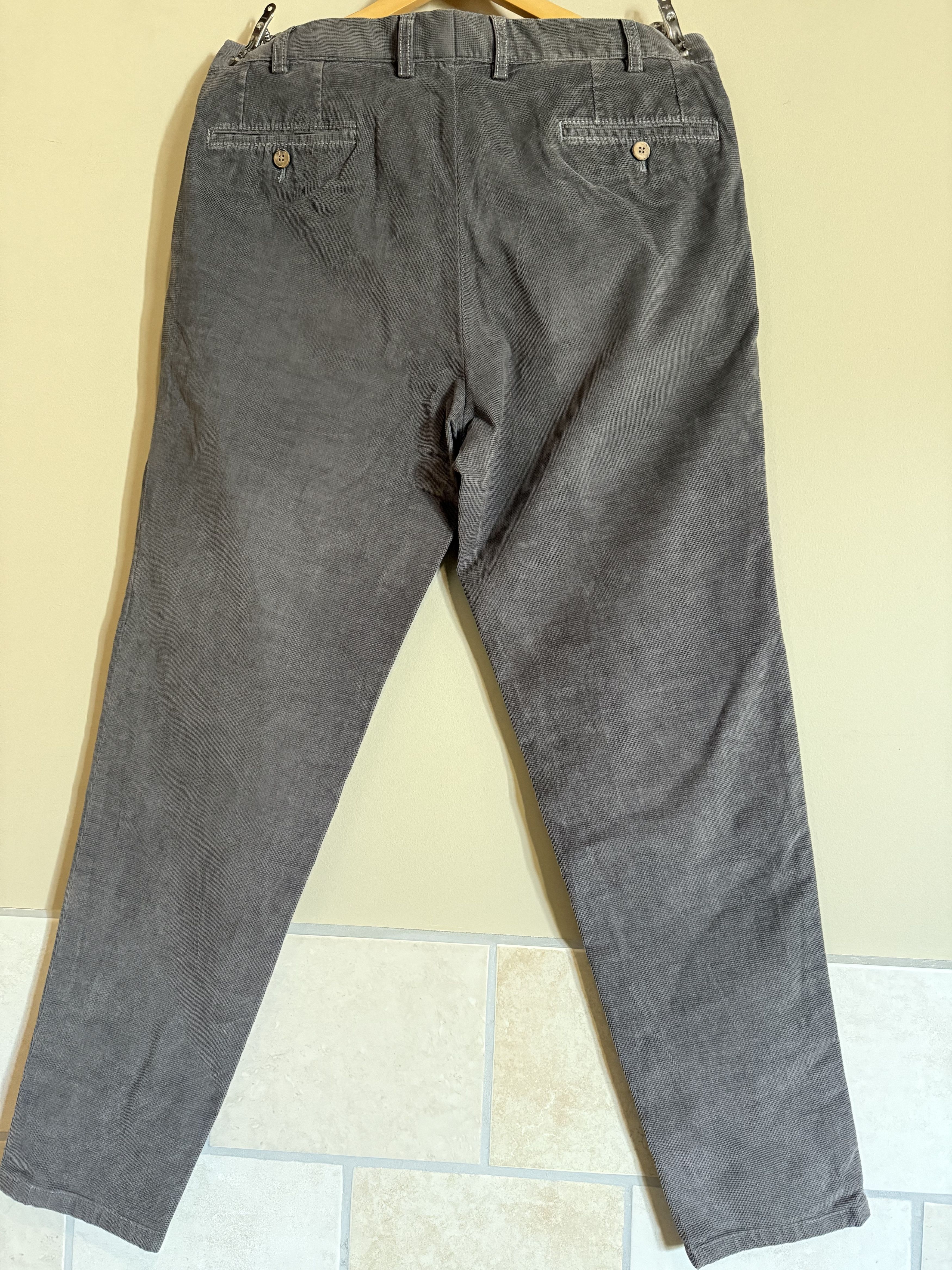 Hiltl HILTL Grey Bedford Cord Textured Cotton Pants, 36x31 Size US 36 / EU 52 - 3 Thumbnail