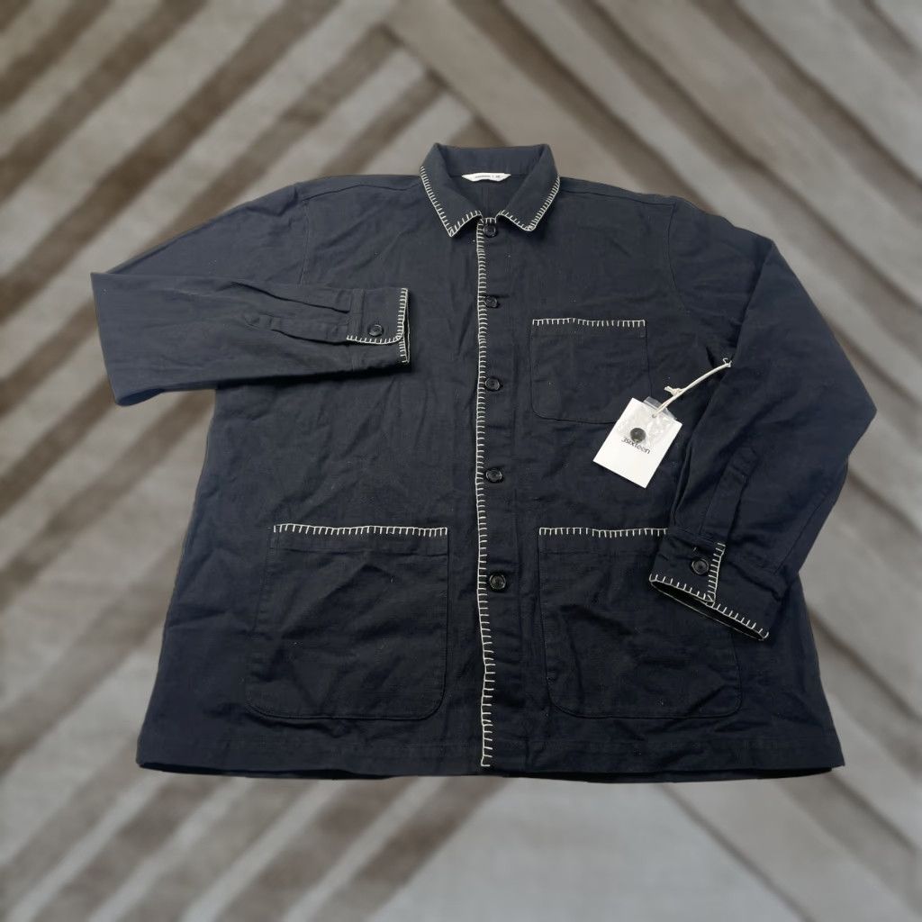 3sixteen VINTAGE 3sixteen Chore Coat Jacket Black Canvas Blanket Stitch Shop 2XL Men’s Shirt/Hoodie? Size US XXL / EU 58 / 5 - 1 Thumbnail