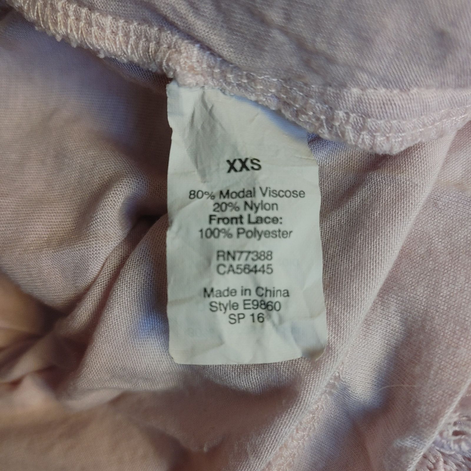 J.Crew J.Crew Women's XXS Light Pink Lace Front Short Sleeve Top Size XXS / US 00 / IT 34 - 4 Thumbnail