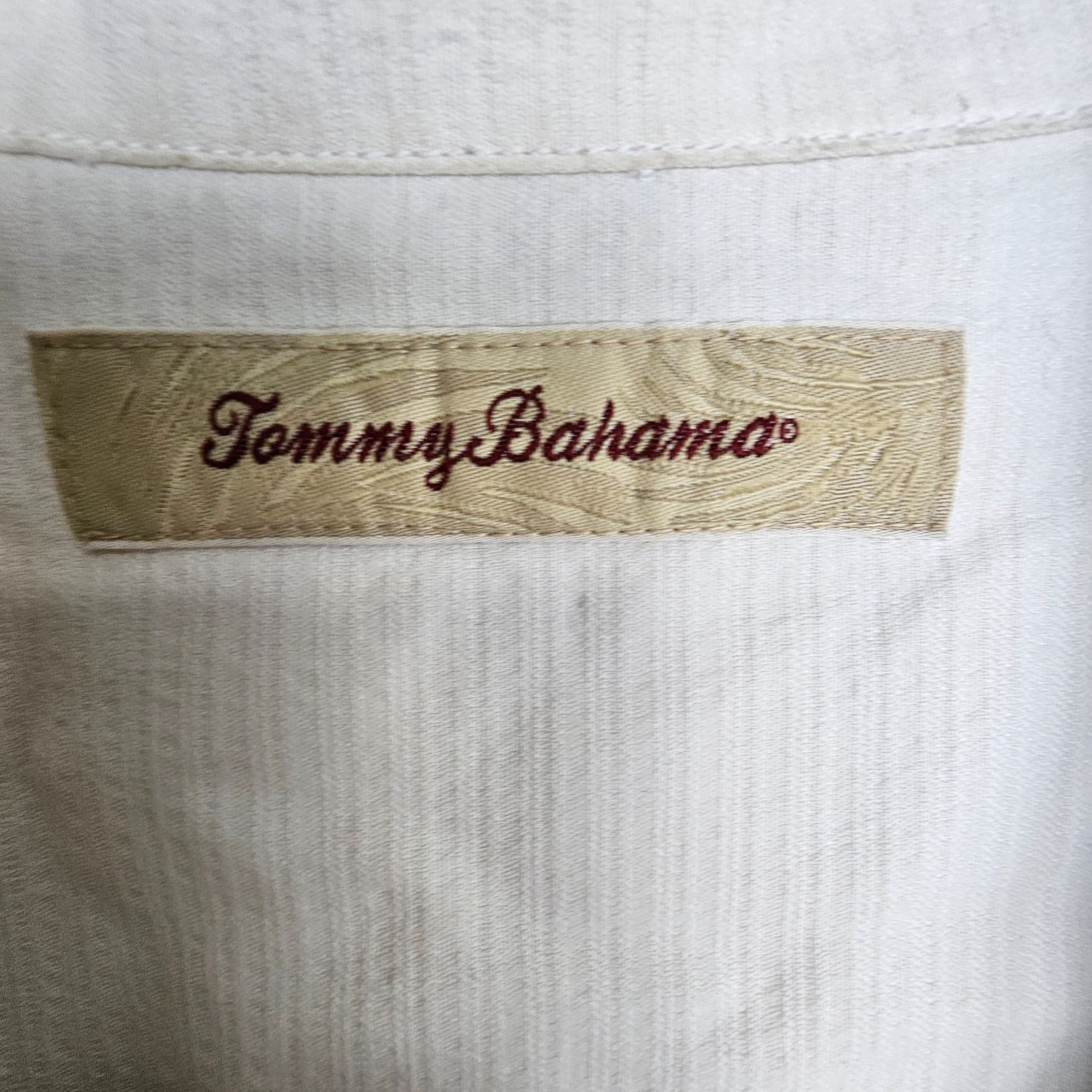 Tommy Bahama Tommy Bahama Mens Silk Hawaiian Shirt Size XL Cream Resort Size US XL / EU 56 / 4 - 6 Thumbnail