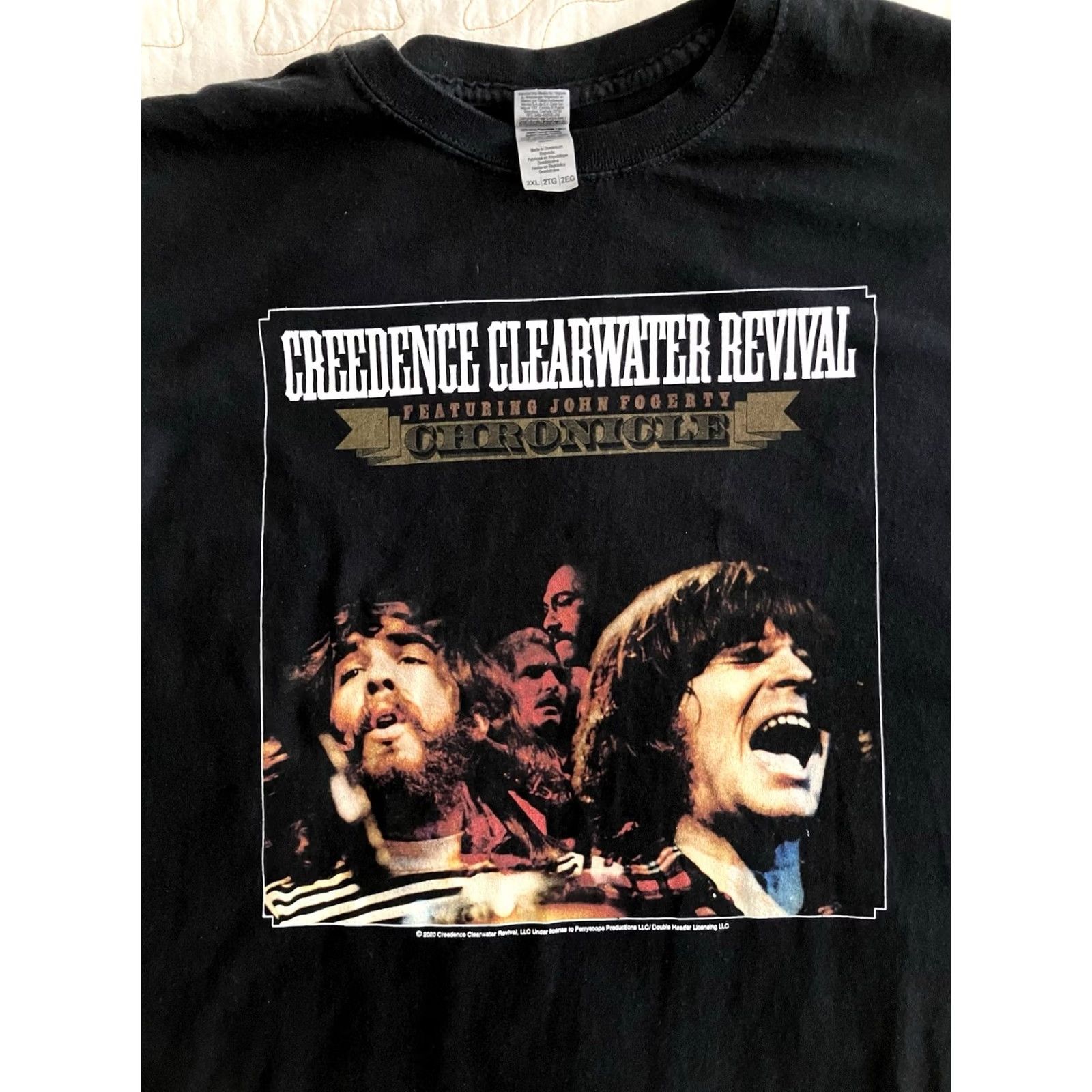 Gildan Creedence Clearwater Revival Chronicles T Shirt Greates Hits John Fogerty 2XL Black Gildan Mens Size US XXL / EU 58 / 5 - 2 Thumbnail
