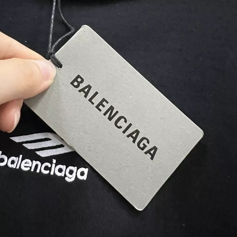 Balenciaga Balenciaga Black embroidery logo short-sleeved Size US XS / EU 42 / 0 - 5 Thumbnail