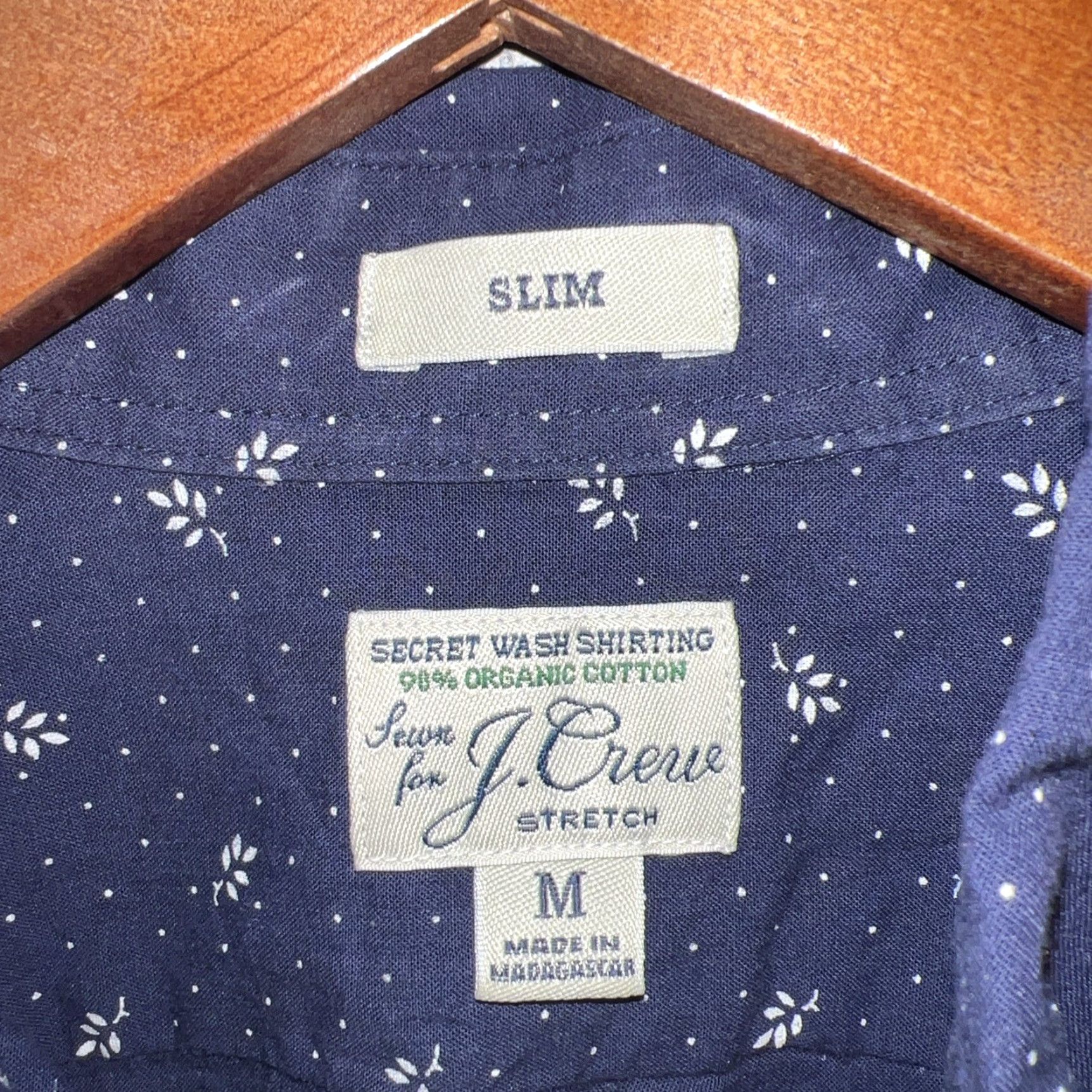 J.Crew J Crew Slim Blue Button Up Shirt Organic Cotton Mens Size M Size US M / EU 48-50 / 2 - 3 Thumbnail