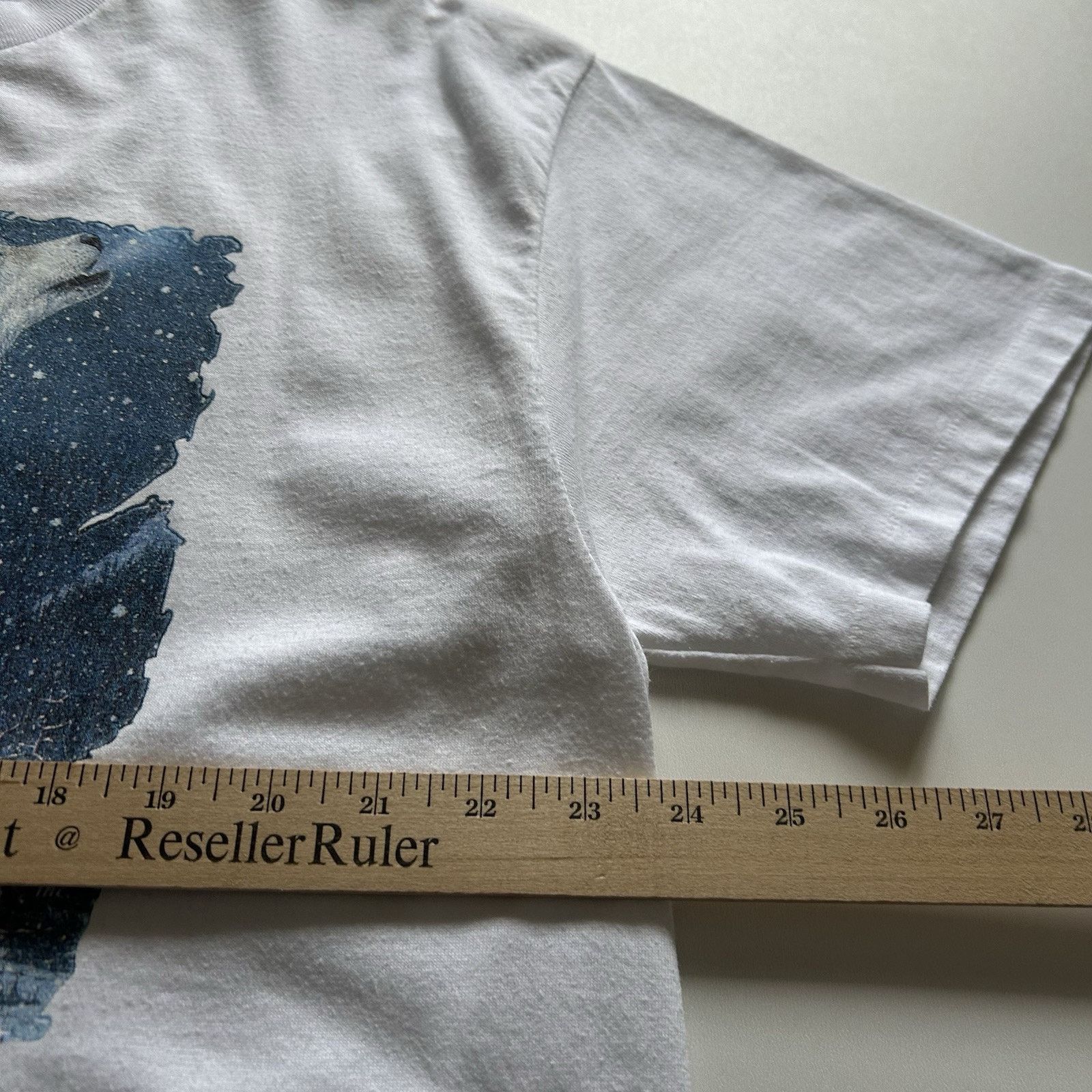 Hanes Vintage 90s Wildlife Wolf Animal Art T Shirt XL Made In USA Size US XL / EU 56 / 4 - 4 Thumbnail