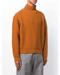 Raf Simons o1y0325 Turtleneck Sweater in Orange Size US S / EU 44-46 / 1 - 2 Thumbnail