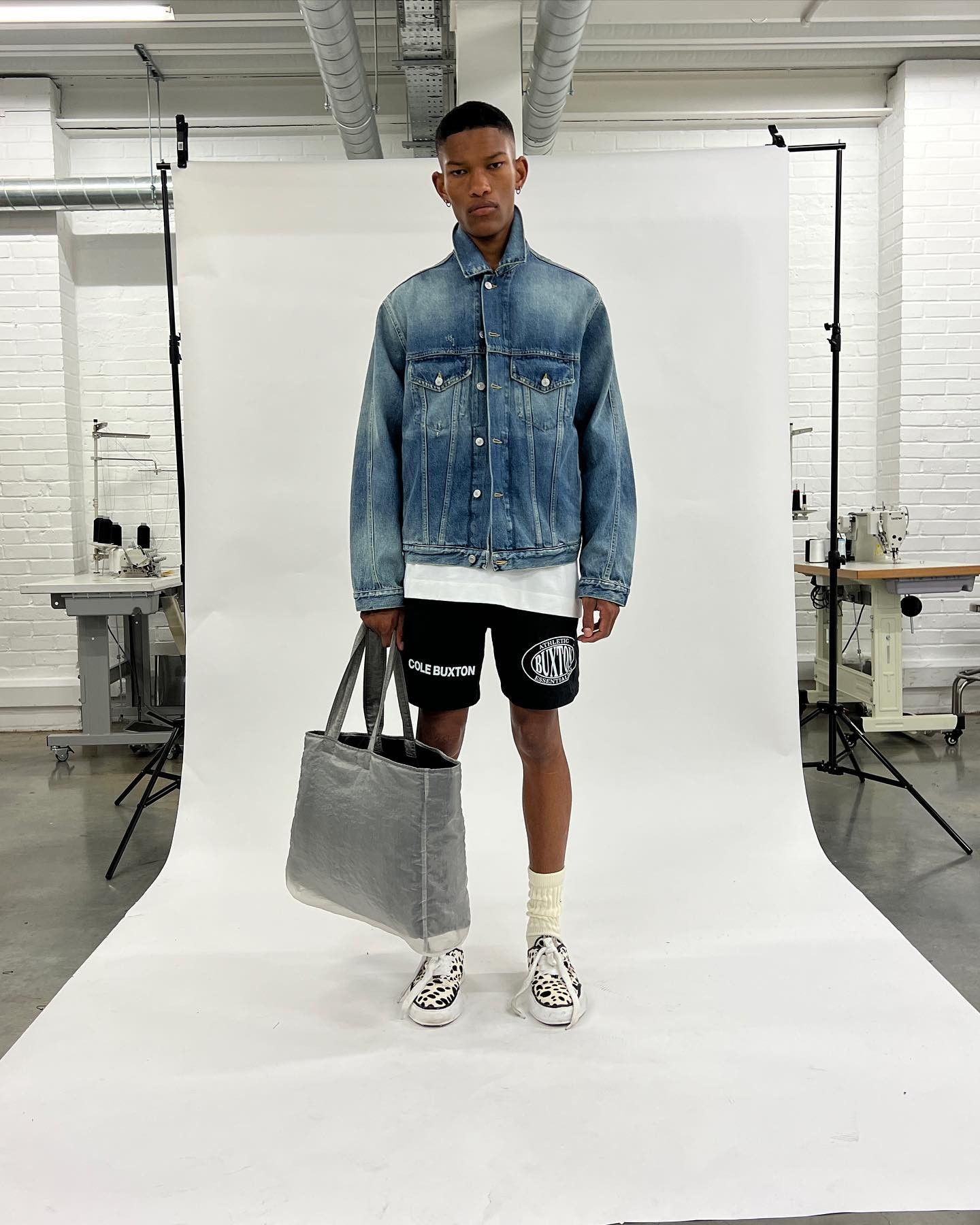 Cole Buxton Blue Distressed Oversized Denim Jacket Size US L / EU 52-54 / 3 - 8 Thumbnail