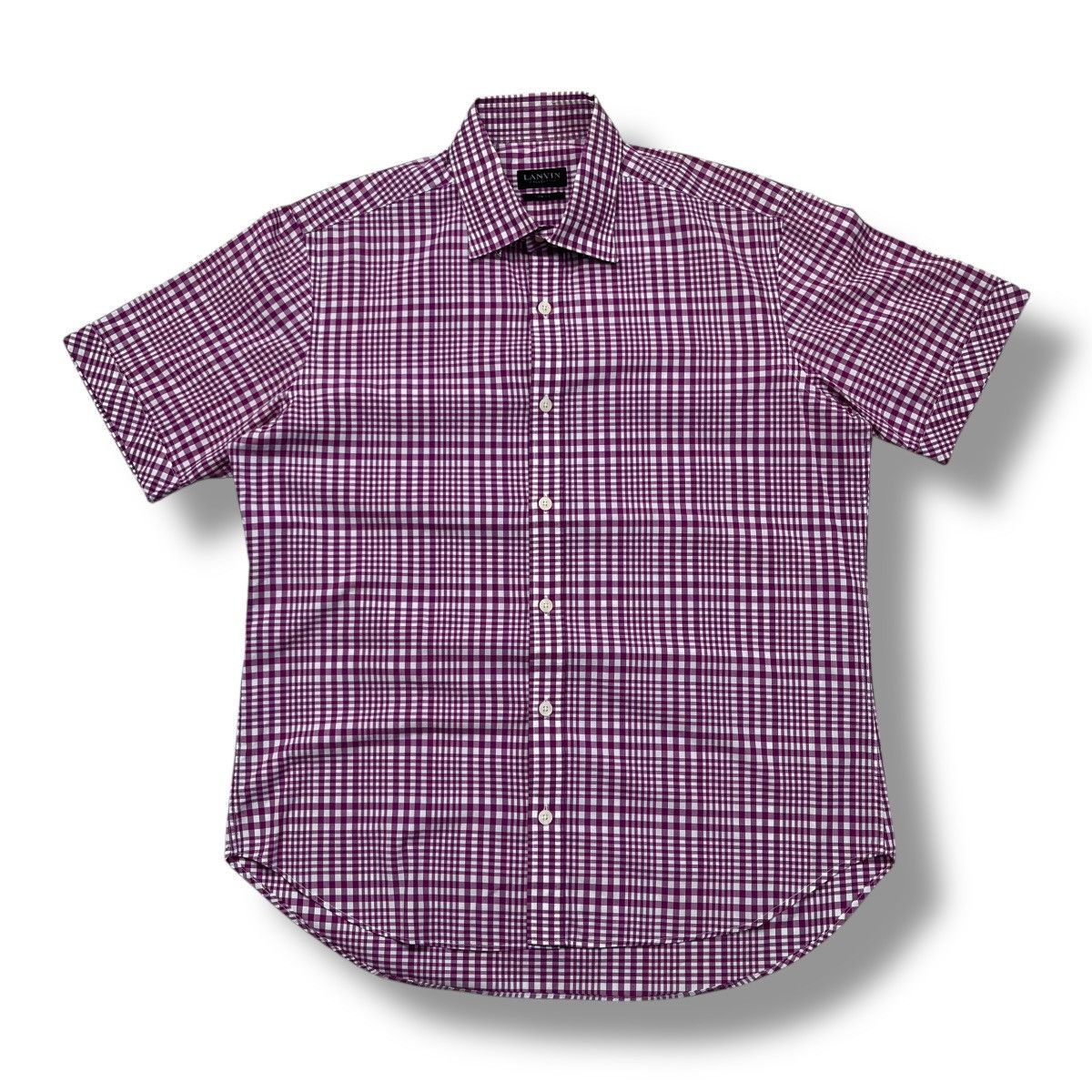 Lanvin Lanvin slimfit checkered short sleeve button shirt Size US M / EU 48-50 / 2 - 1 Thumbnail
