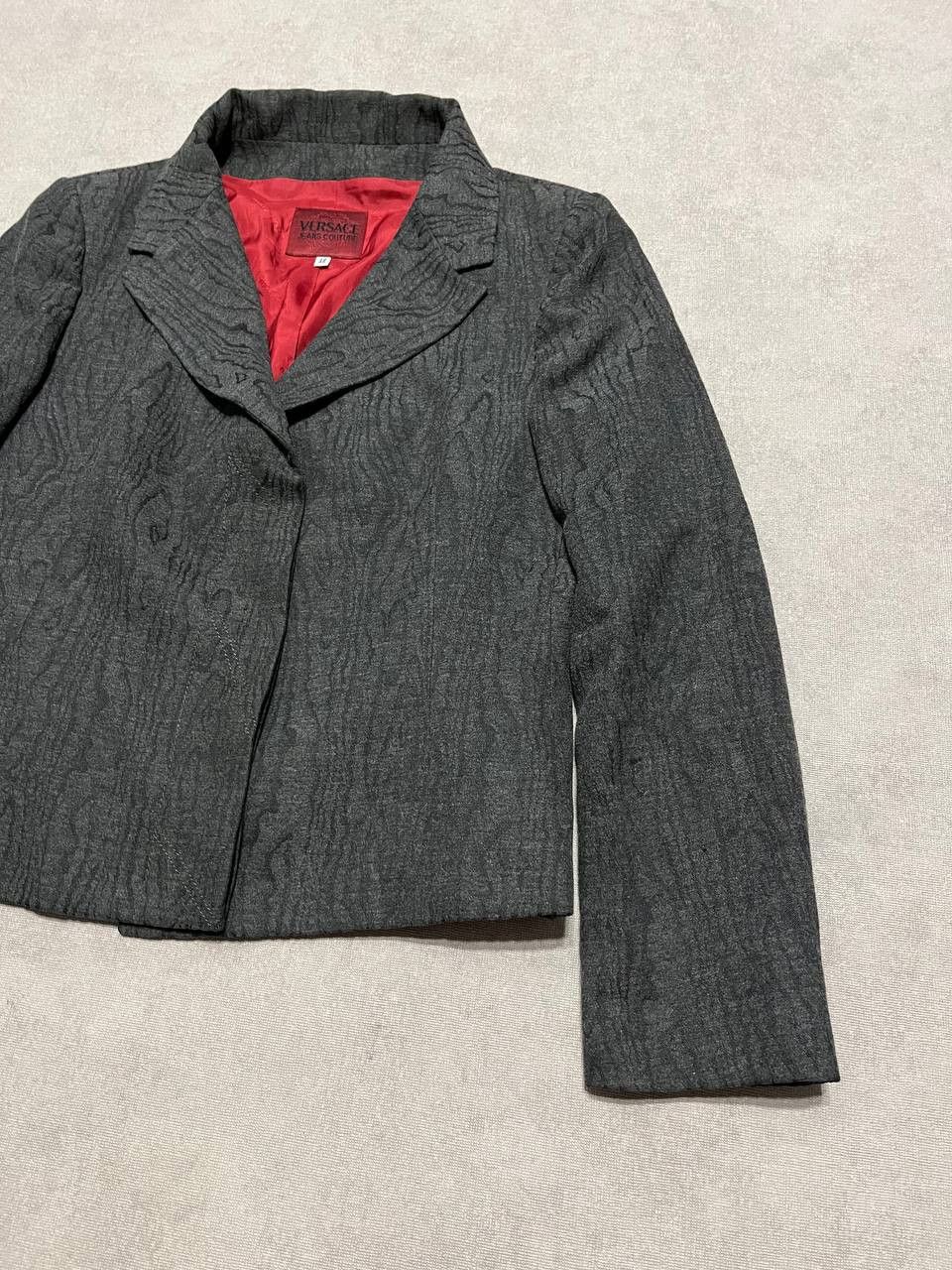 Versace Versace Jeans Couture Women`s Wood Print Blazer Jacket Size L / US 10 / IT 46 - 2 Thumbnail