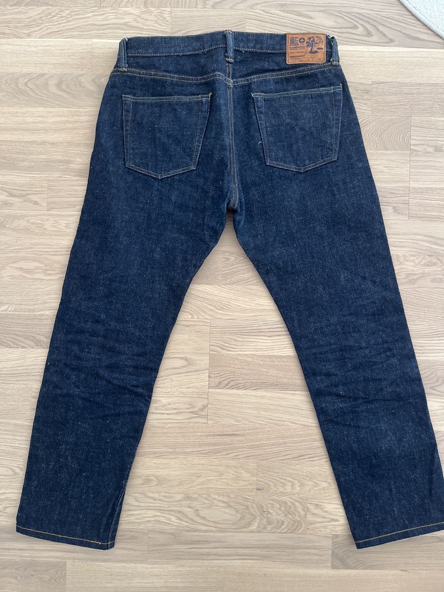 Samurai Jeans S511AX "Ai-Plus" 18oz Natural Indigo Slim tapered Size US 35 - 5 Thumbnail