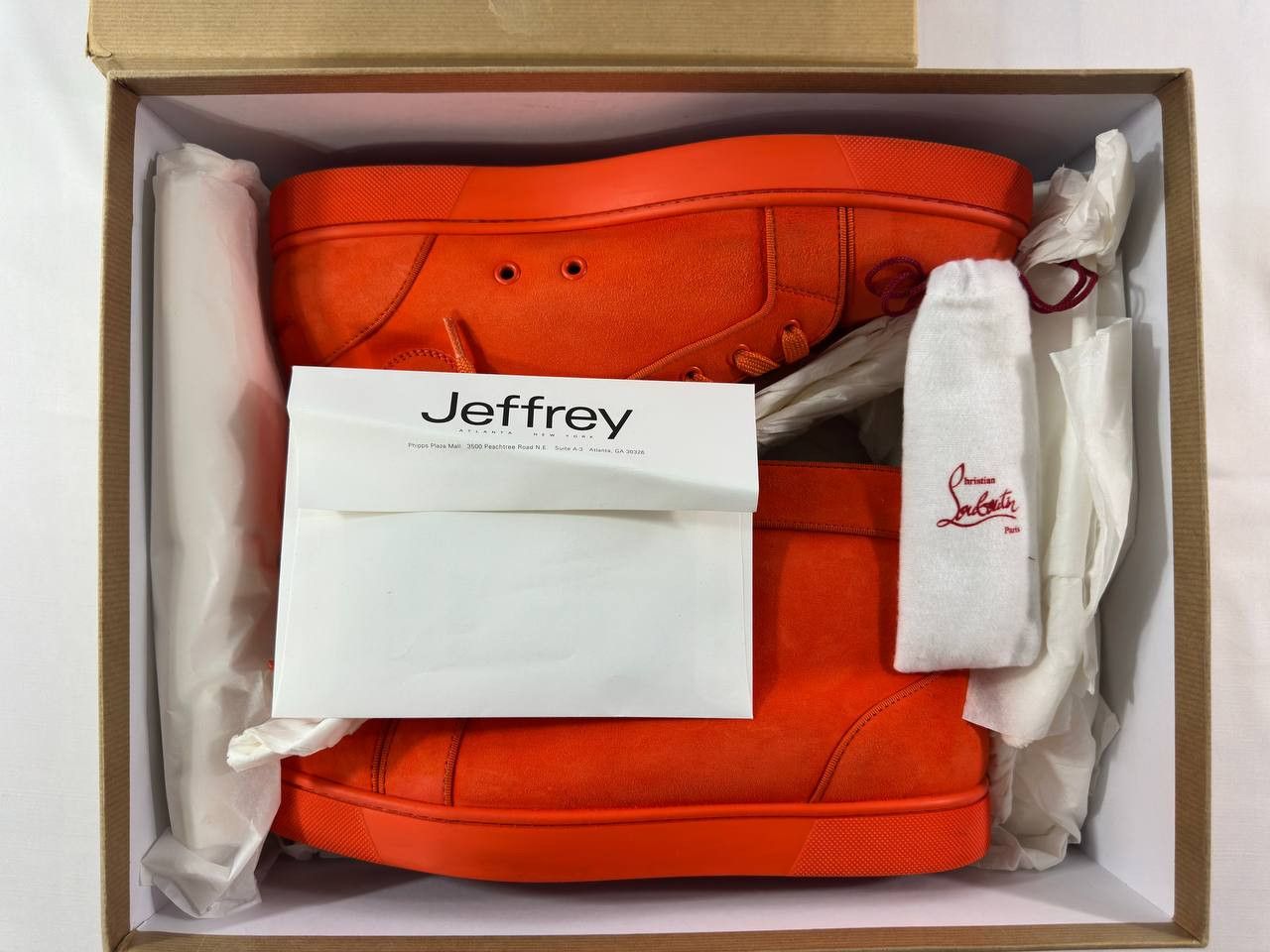 Christian Louboutin Christian Louboutin Louis Orlato Flat Sneakers Orange Suede Size US 11 / EU 44 - 17 Thumbnail