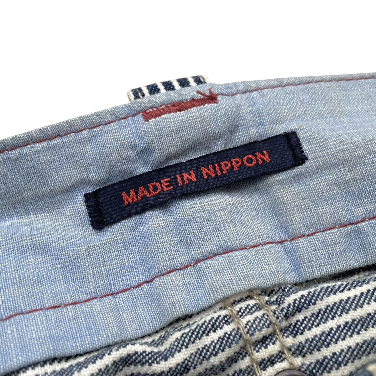 Japanese Brand Blue Way Jeans Japan Hickory Naval Work Pants Size US 34 / EU 50 - 9 Thumbnail