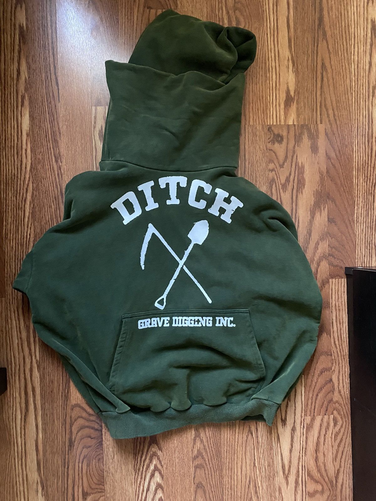image of Ditch Green Hoodie, Men's (Size Large)