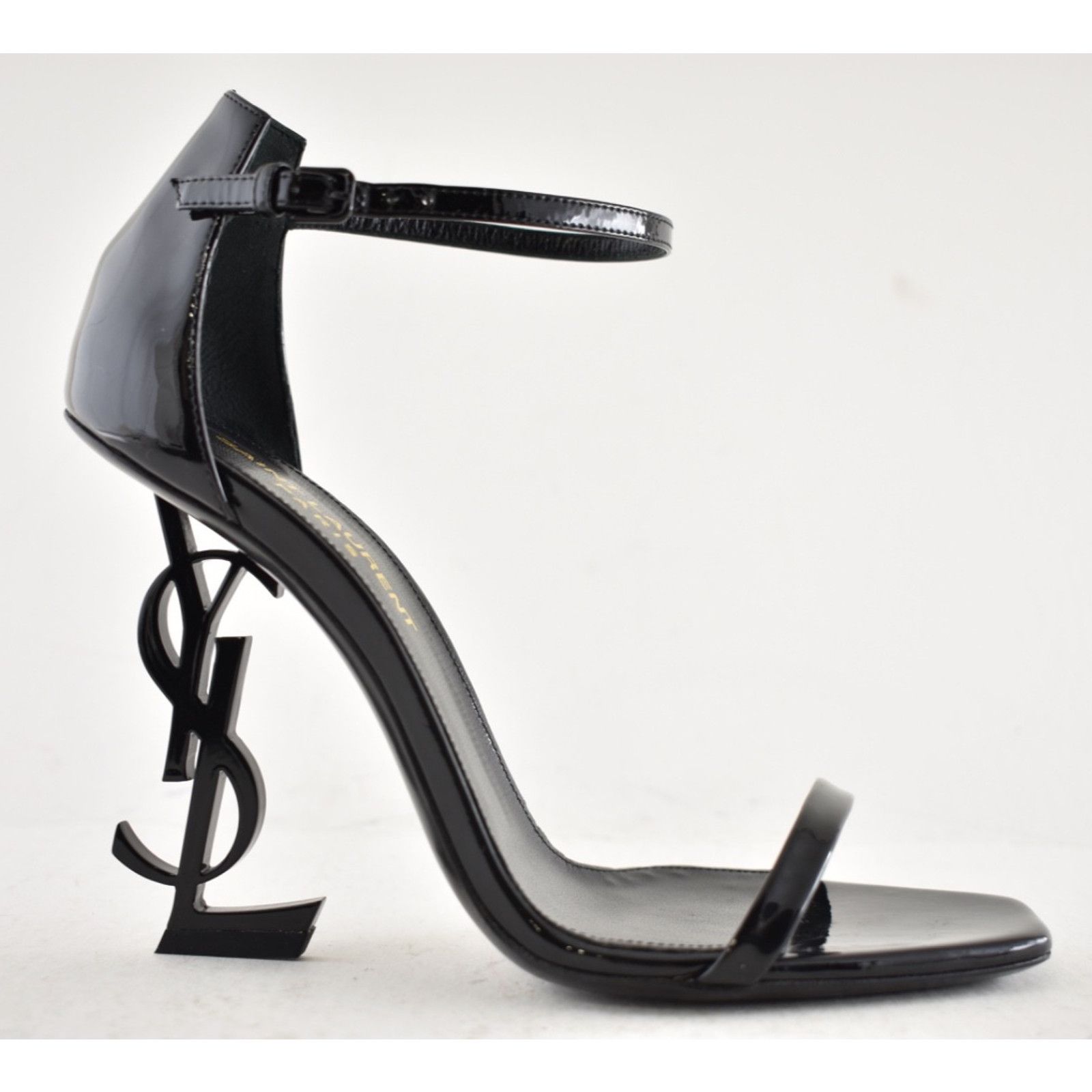 Yves Saint Laurent Saint Laurent Opyum 110 Black Patent Leather YSL Logo Size US 6.5 / IT 36.5 - 2 Thumbnail