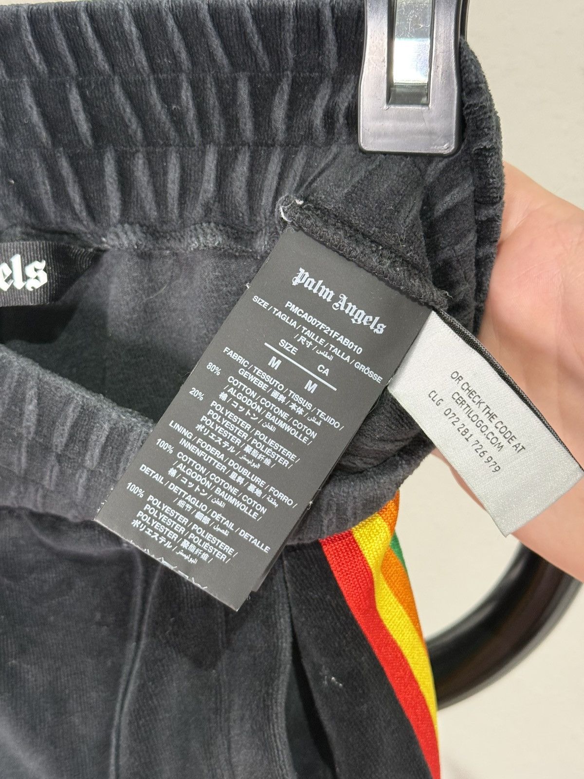 Palm Angels Palm Angels Rainbow Chenille Track Pants Size US 34 / EU 50 - 6 Thumbnail