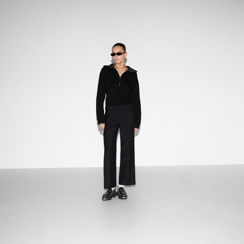Gucci o1la5ras0526 Wool Mohair Pants in Black Size 25" / US 0 / IT 36 - 2 Thumbnail