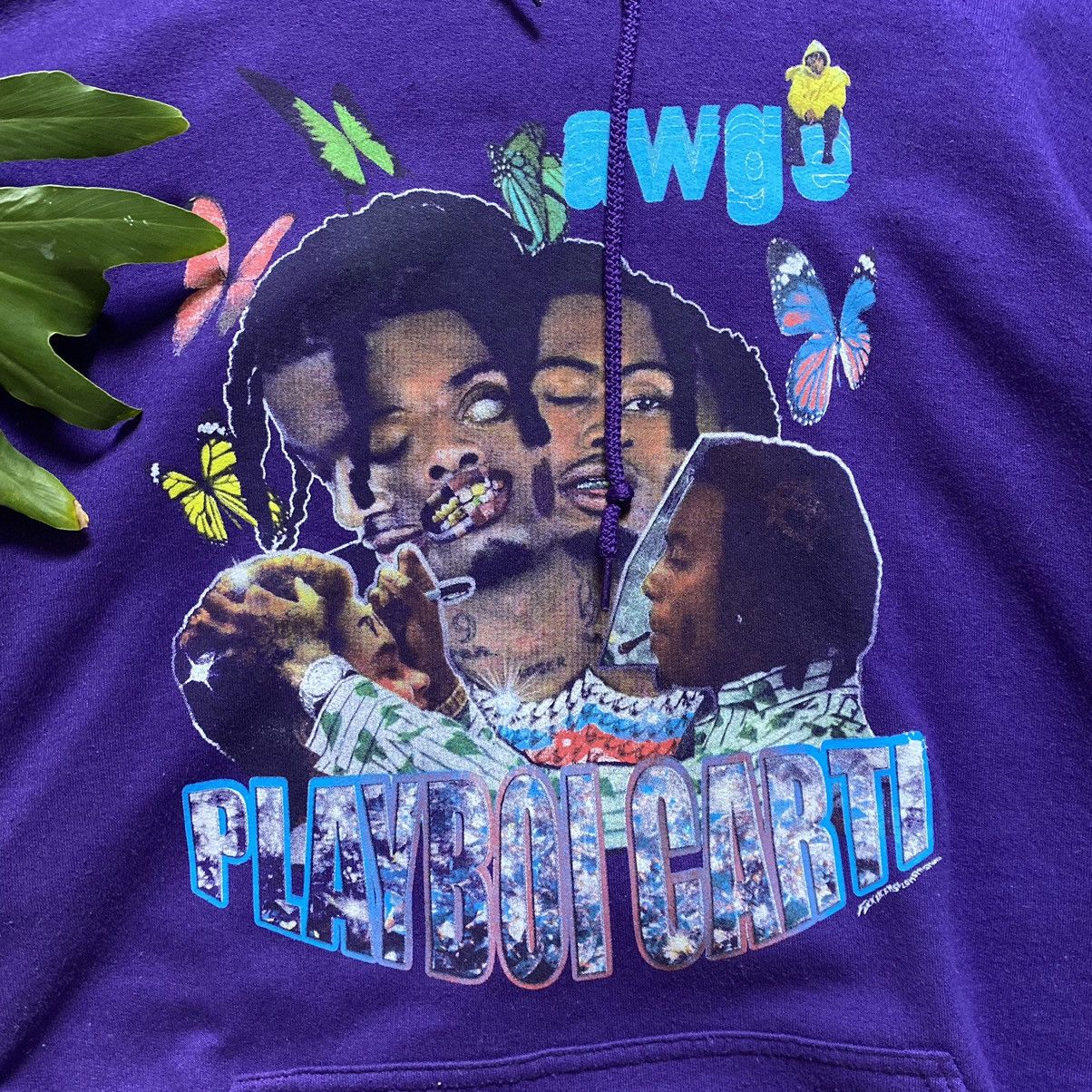 Playboi Carti × Vintage PLAYBOI CARTI AWGE BANDANA CUSTOM HOODIE Size US XL / EU 56 / 4 - 2 Thumbnail