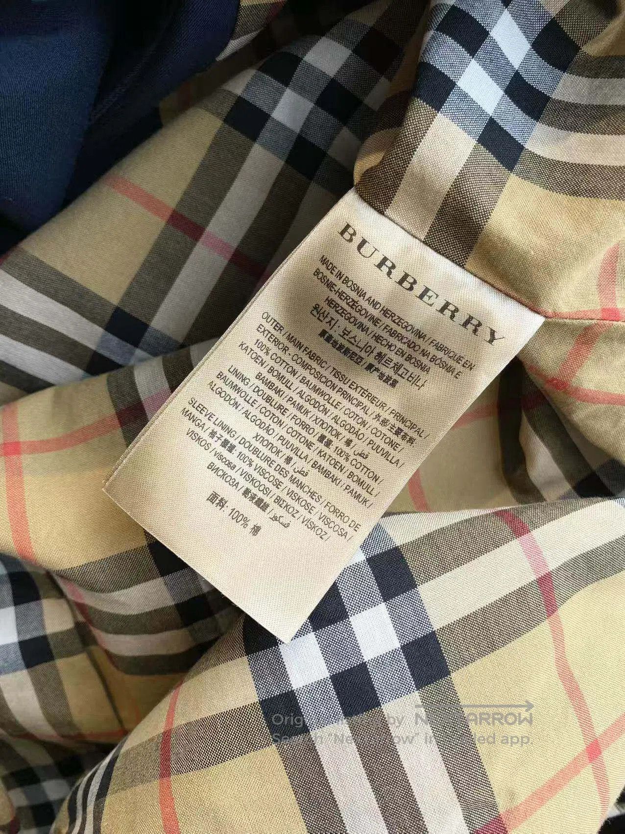 Burberry Burberry Navy plaid trench coat| Size XXS / US 00 / IT 34 - 5 Thumbnail