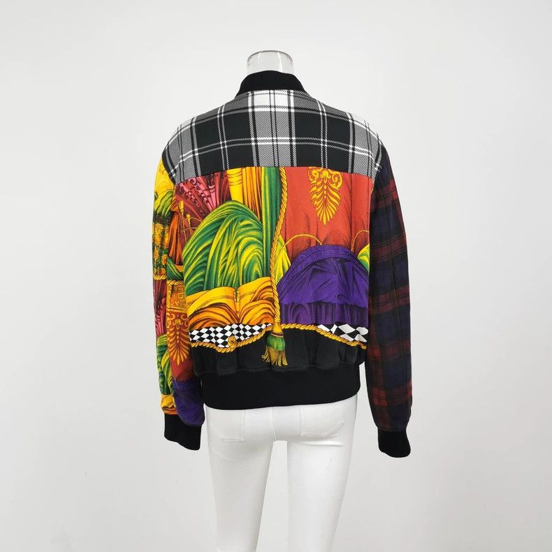 Versace Versace Leopard print patchwork jacket black and white pla Size US S / EU 44-46 / 1 - 3 Thumbnail