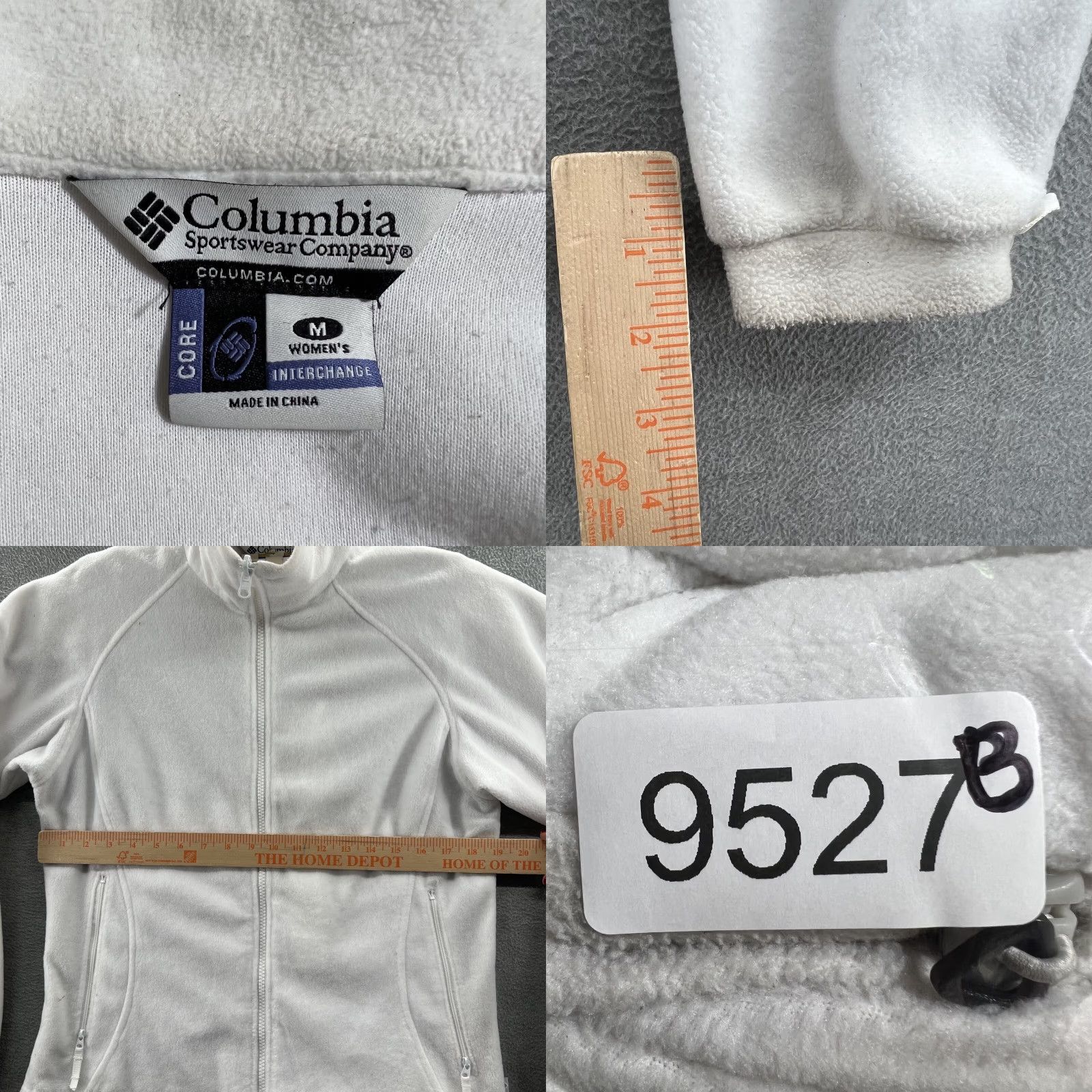 Vintage Columbia Jacket Womens M White Full Zip Fleece Basic Jacket Size M / US 6-8 / IT 42-44 - 8 Thumbnail