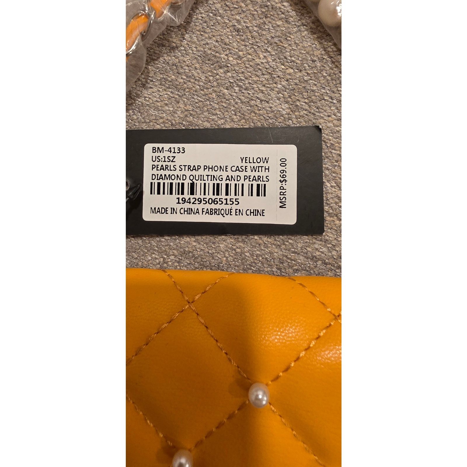 Badgley Mischka Badgley Mischka Yellow Pearls Strap Crossbody Phone Case NWT Size ONE SIZE - 5 Thumbnail