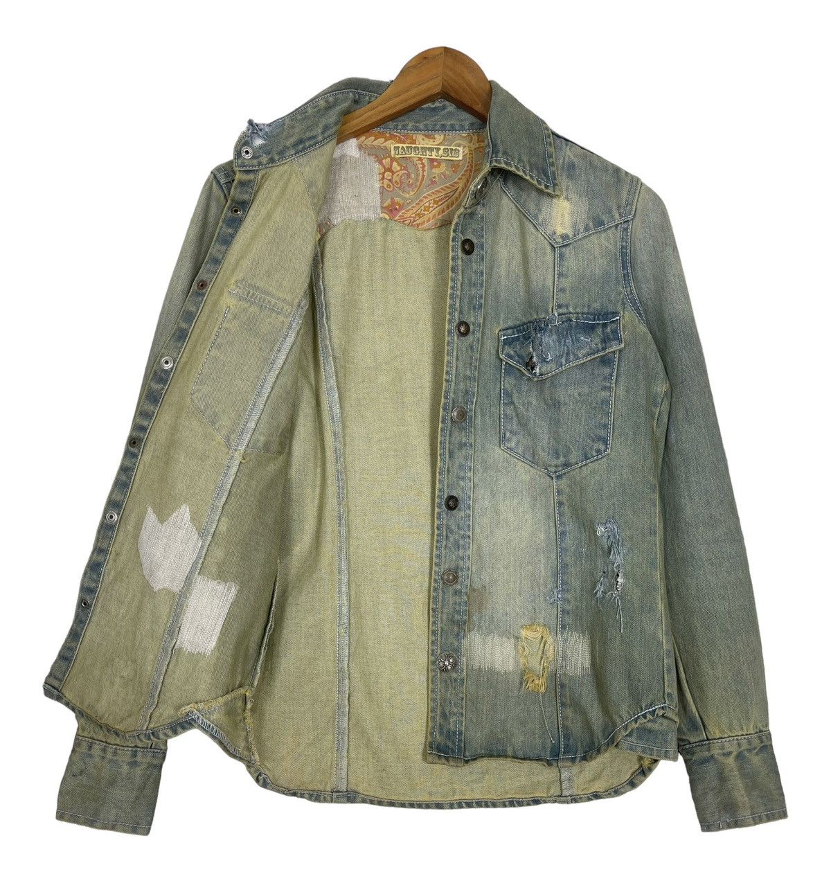 If Six Was Nine Vintage Distressed NAUGHTY CHROME HEARTS Inspired Mud Wash Size US XS / EU 42 / 0 - 10 Thumbnail