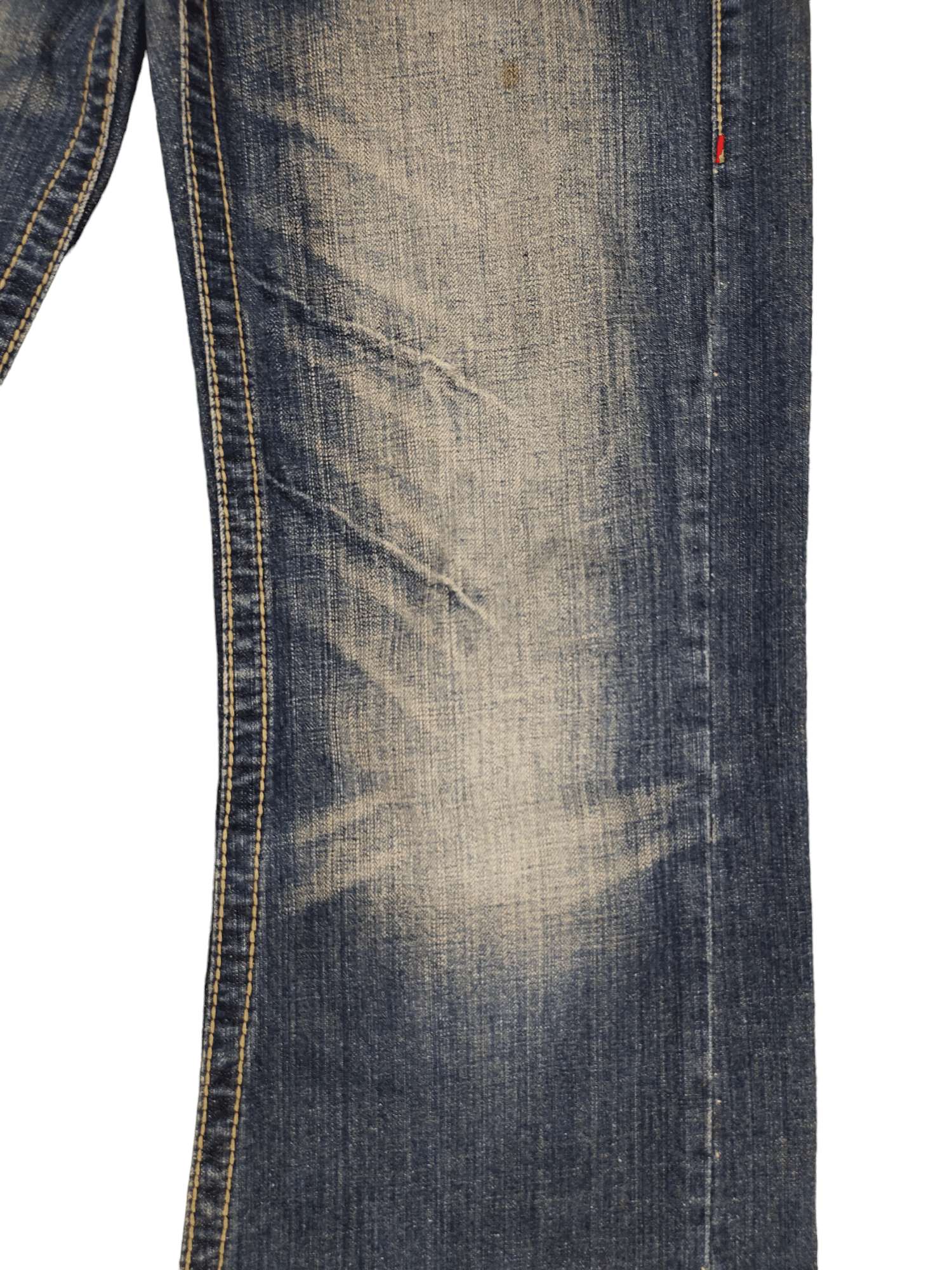Le Grande Bleu (L.G.B.) Flare Jeans 5 Japan Distress Faded Low Rise Boot Cut Y2k Goa Size US 28 / EU 44 - 6 Thumbnail