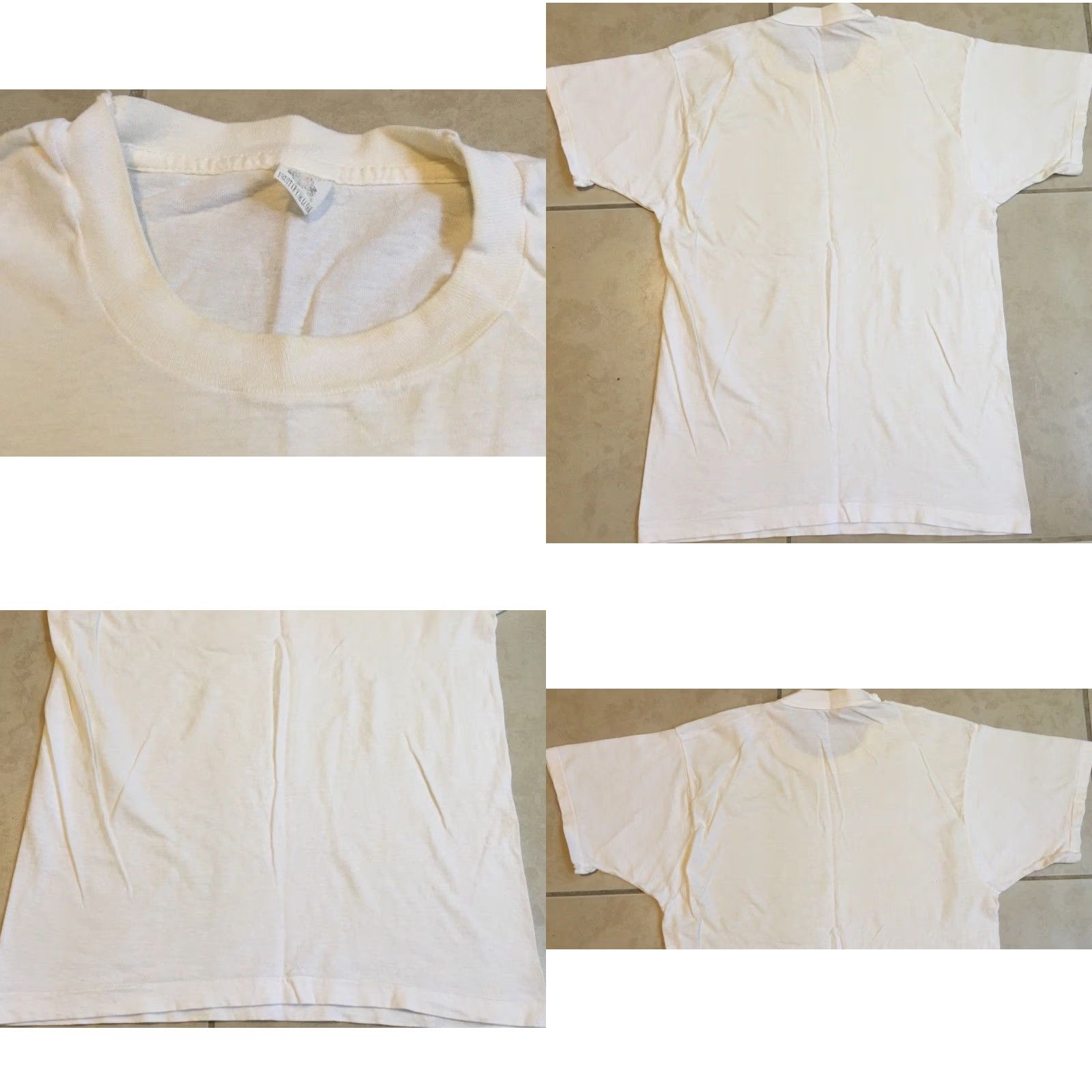 Fruit Of The Loom VINTAGE Fruit of the Loom Shirt Men M White 90s Grunge Punk Biker Surf Skate USA Single Stitch Size US M / EU 48-50 / 2 - 8 Thumbnail