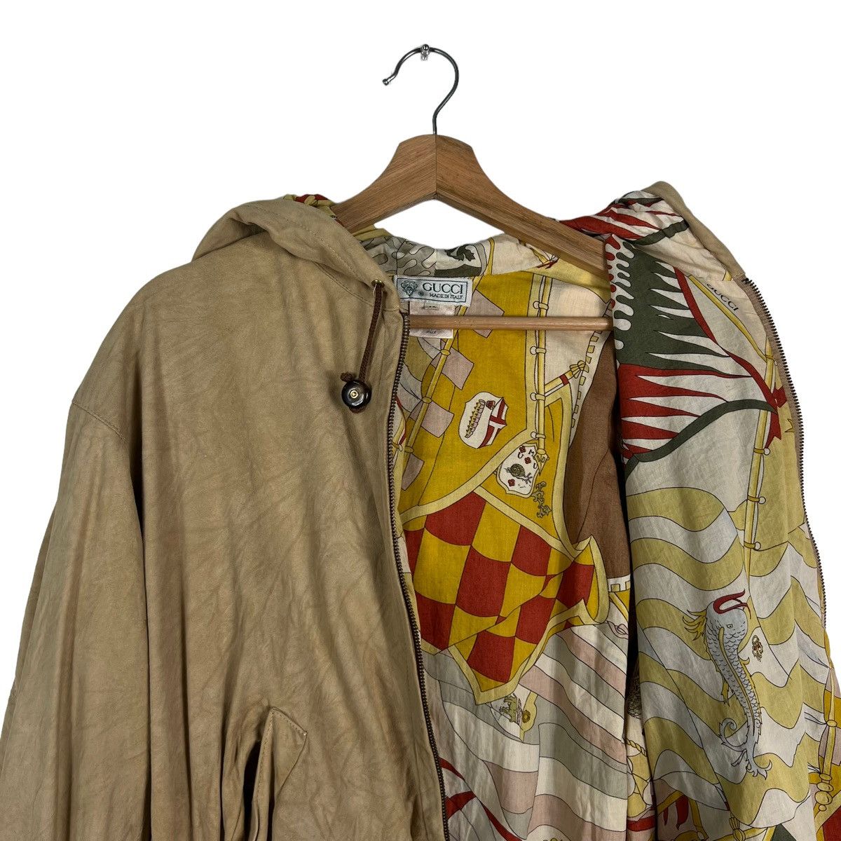 Gucci VINTAGE DEER LEATHER BOMBER JACKET GUCCI RARE LINING DESIGN Size M / US 6-8 / IT 42-44 - 14 Thumbnail