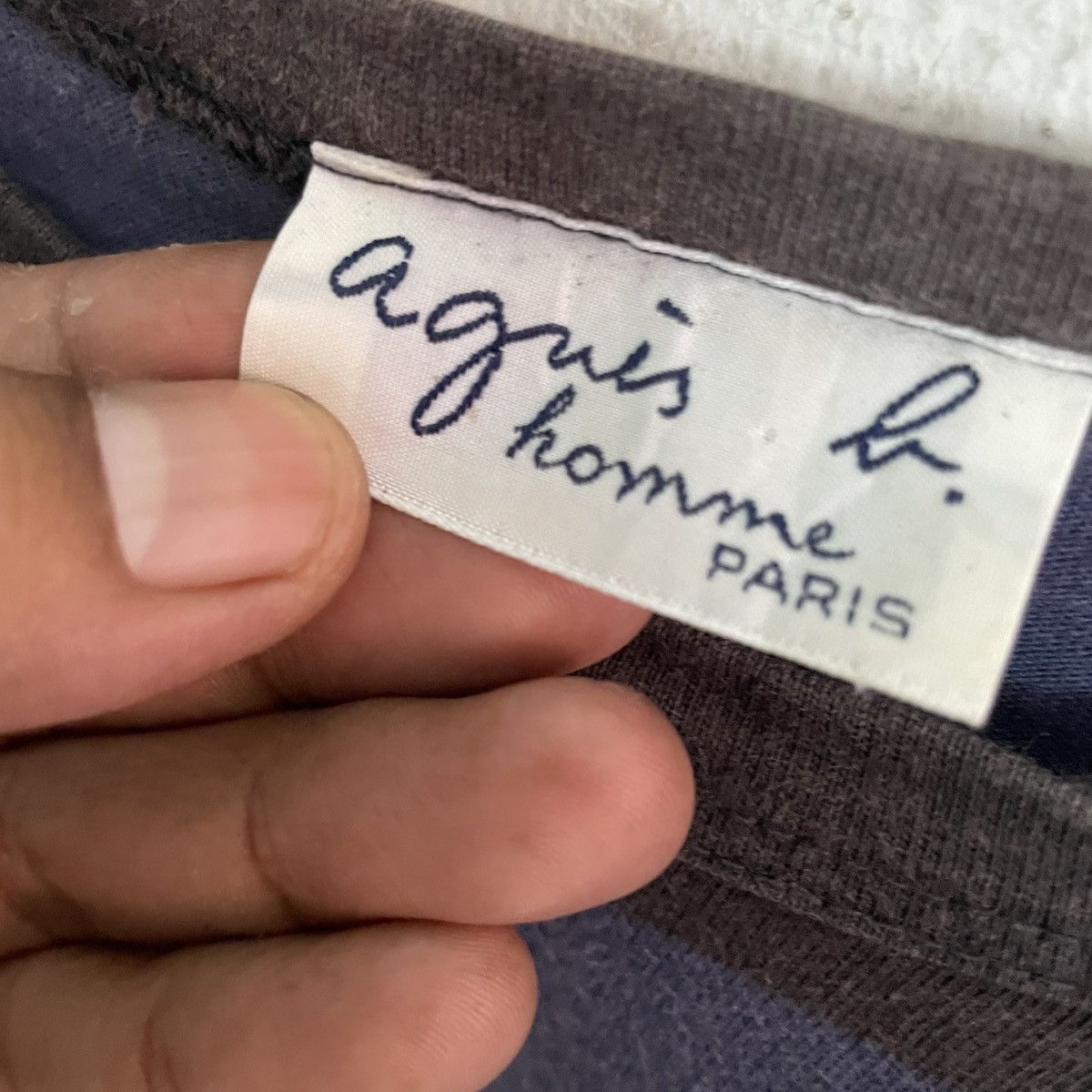 agnes b. Vintage Agnes B Homme Stripe Long Sleeve T-shirt Size L / US 10 / IT 46 - 5 Thumbnail