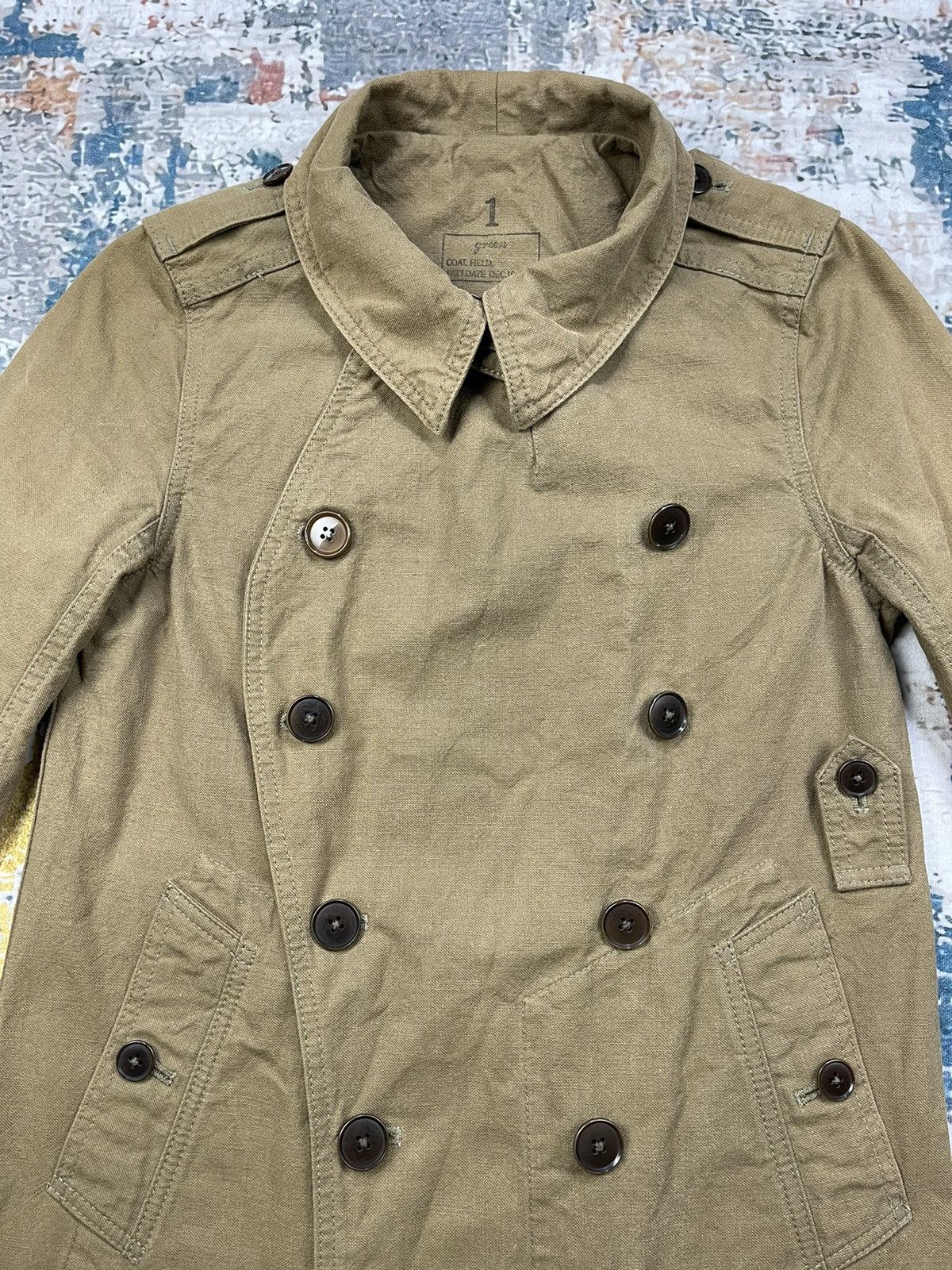 Vintage Vintage Green Bowles Military Field Coat Jacket Size US XXS / EU 40 - 5 Thumbnail
